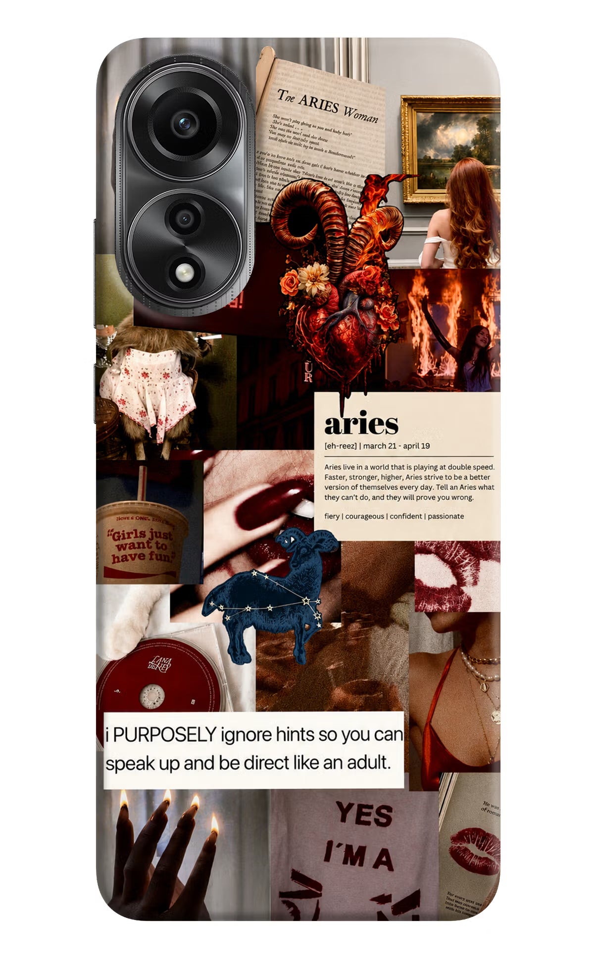 Zodiac Aries Oppo A78 4G Back Cover - Zodiac Aries Oppo A78 4G Back Cover Zodiac Aries Oppo A78 4G Back Cover
