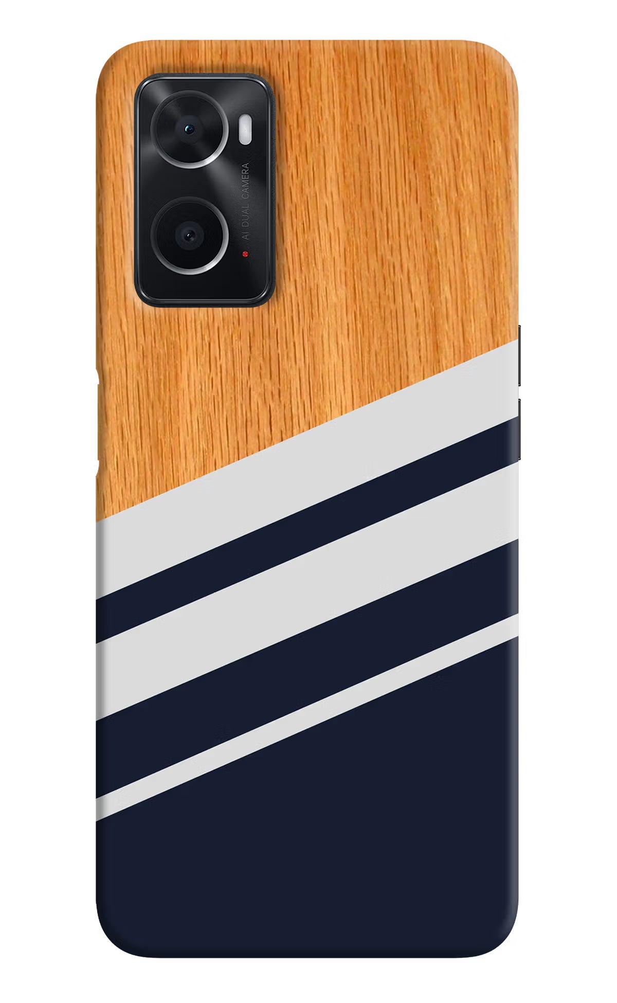 Blue and white wooden Oppo A76 Back Cover - Blue and white wooden Oppo A76 Back Cover Blue and white wooden Oppo A76 Back Cover