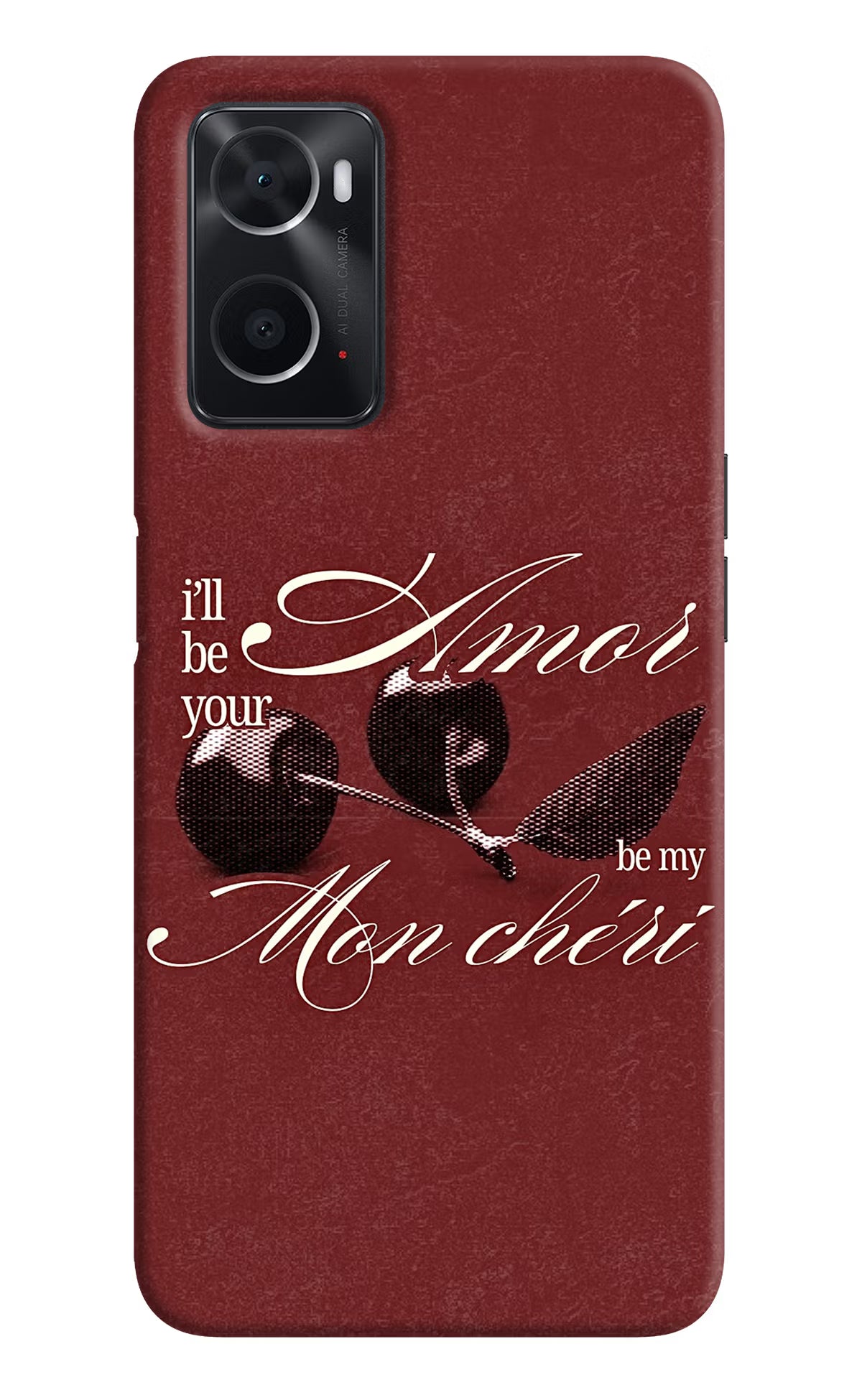 Velvet Cherry Oppo A76 Back Cover - Velvet Cherry Oppo A76 Back Cover Velvet Cherry Oppo A76 Back Cover