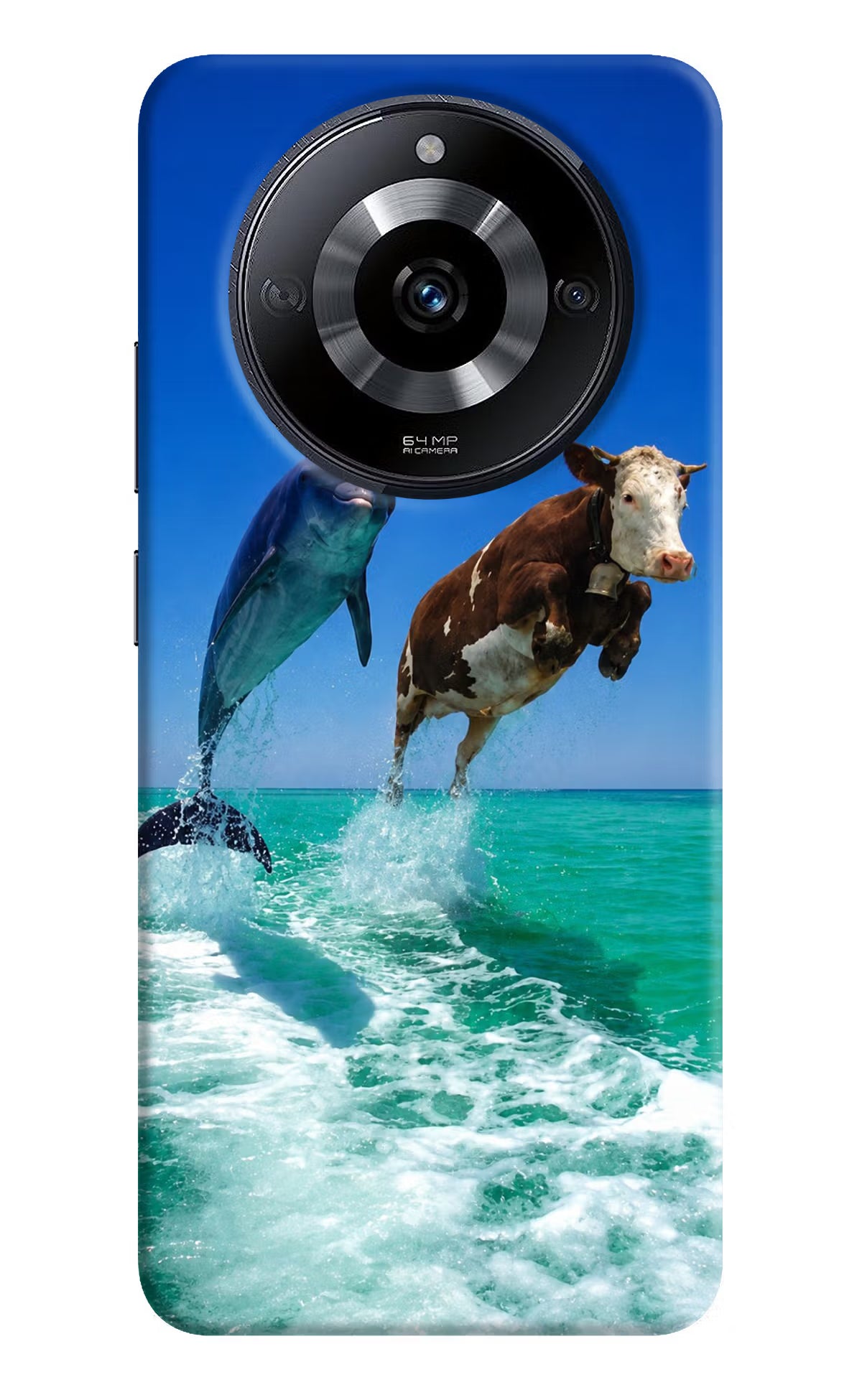 Dolphin vs Cow Realme Narzo 60 5G Back Cover - Dolphin vs Cow Realme Narzo 60 5G Back Cover Dolphin vs Cow Realme Narzo 60 5G Back Cover