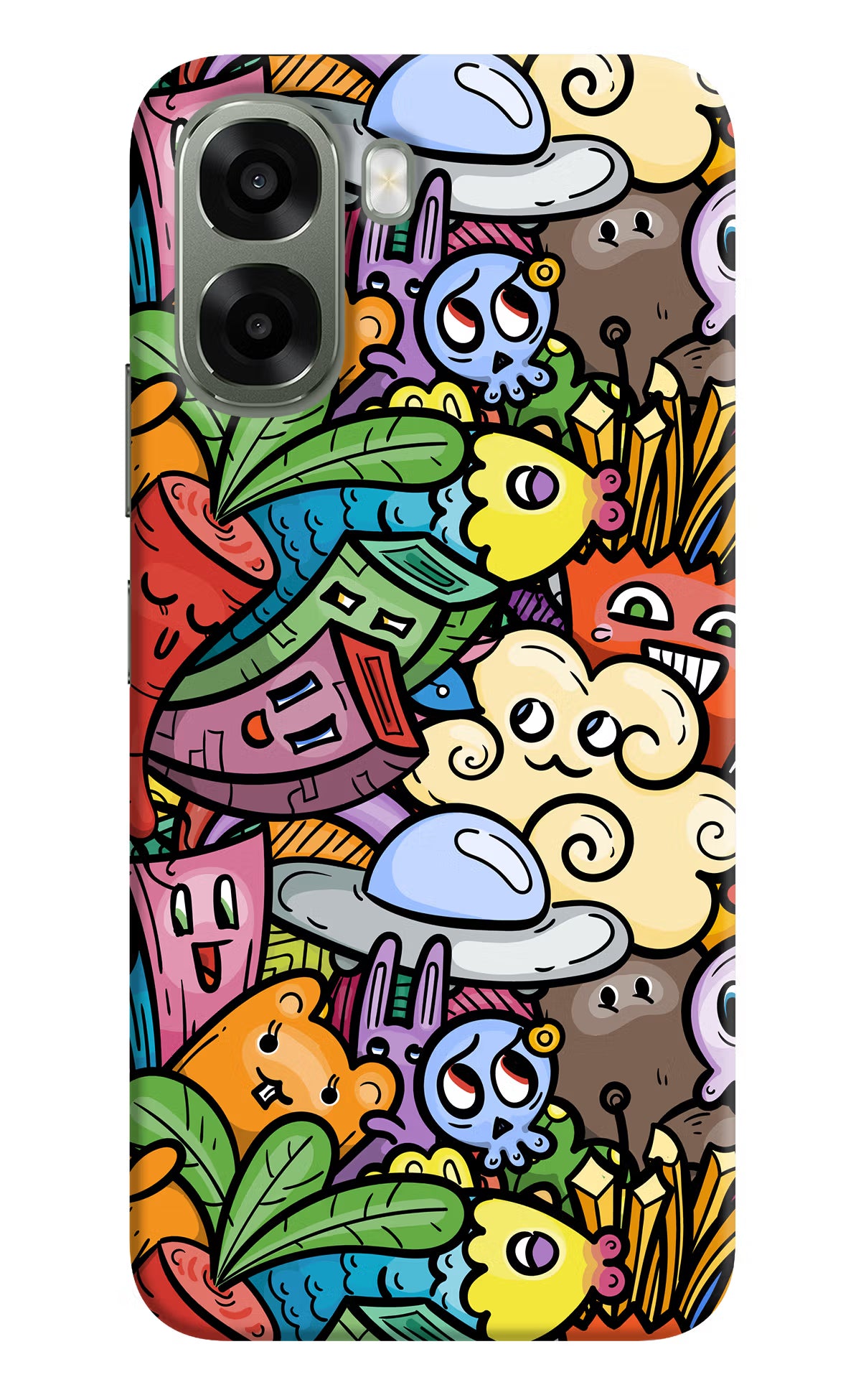 Veggie Doodle Oppo A6x 5G Back Cover - Veggie Doodle Oppo A6x 5G Back Cover Veggie Doodle Oppo A6x 5G Back Cover