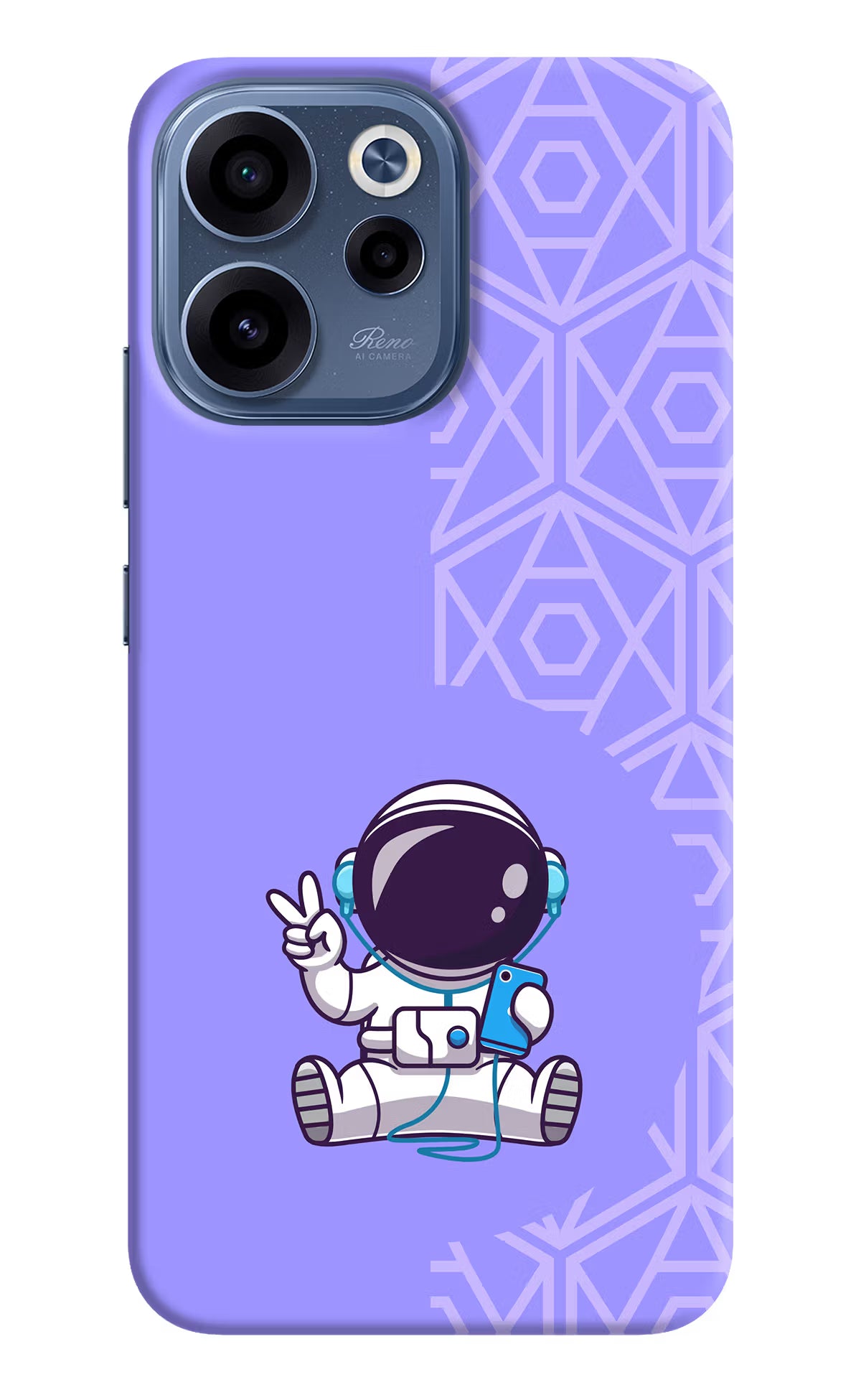 Cute Astronaut Chilling Oppo Reno15c 5G Back Cover - Cute Astronaut Chilling Oppo Reno15c 5G Back Cover Cute Astronaut Chilling Oppo Reno15c 5G Back Cover