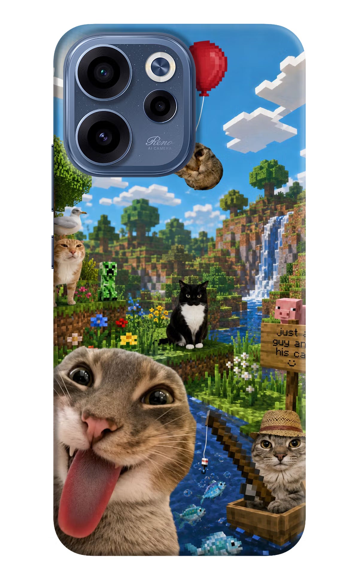 Minecraft Cat Chaos Oppo Reno15c 5G Back Cover - Minecraft Cat Chaos Oppo Reno15c 5G Back Cover Minecraft Cat Chaos Oppo Reno15c 5G Back Cover