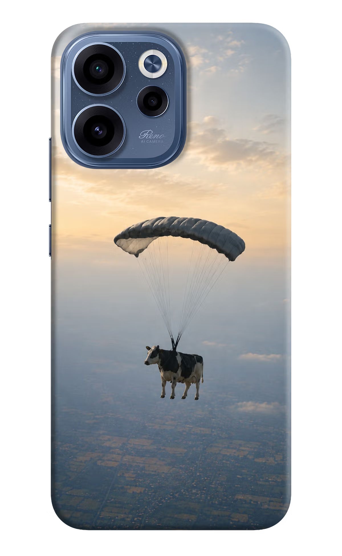 Skydiving Cow Oppo Reno15c 5G Back Cover - Skydiving Cow Oppo Reno15c 5G Back Cover Skydiving Cow Oppo Reno15c 5G Back Cover