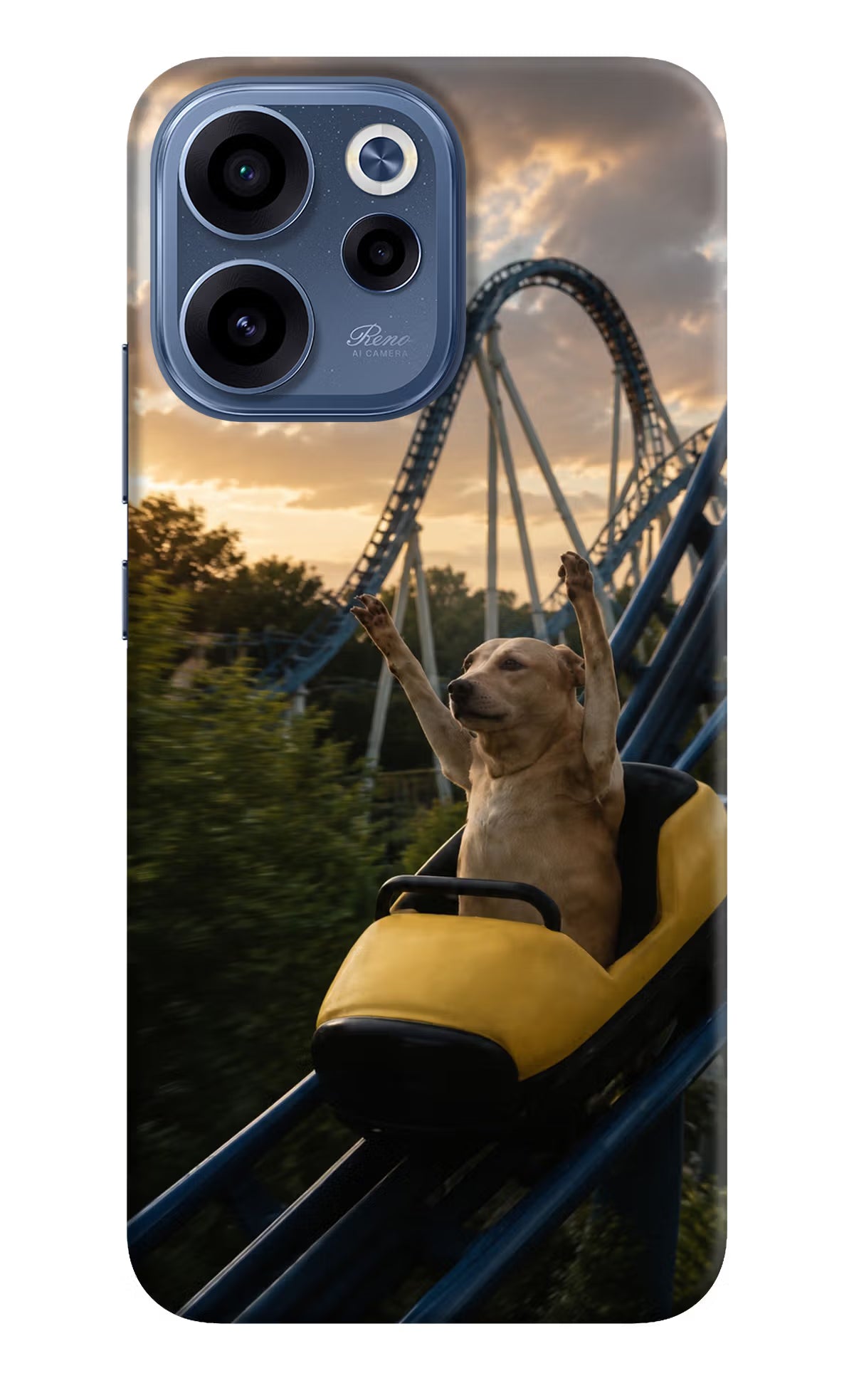 Rollercoaster Dog Oppo Reno15c 5G Back Cover - Rollercoaster Dog Oppo Reno15c 5G Back Cover Rollercoaster Dog Oppo Reno15c 5G Back Cover