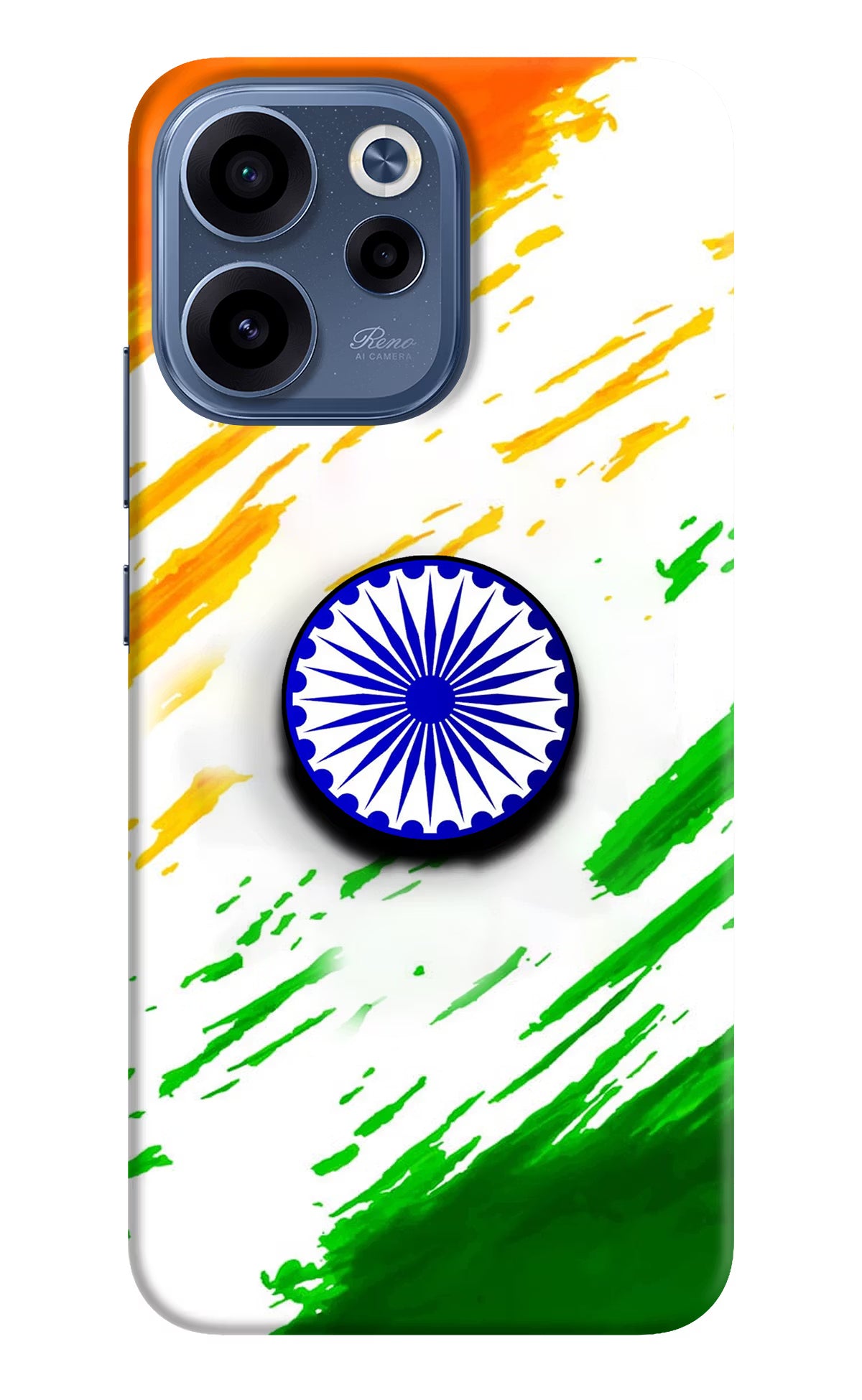 Indian Flag Ashoka Chakra Oppo Reno15c 5G Pop Case - Indian Flag Ashoka Chakra Oppo Reno15c 5G Pop Case Indian Flag Ashoka Chakra Oppo Reno15c 5G Pop Case