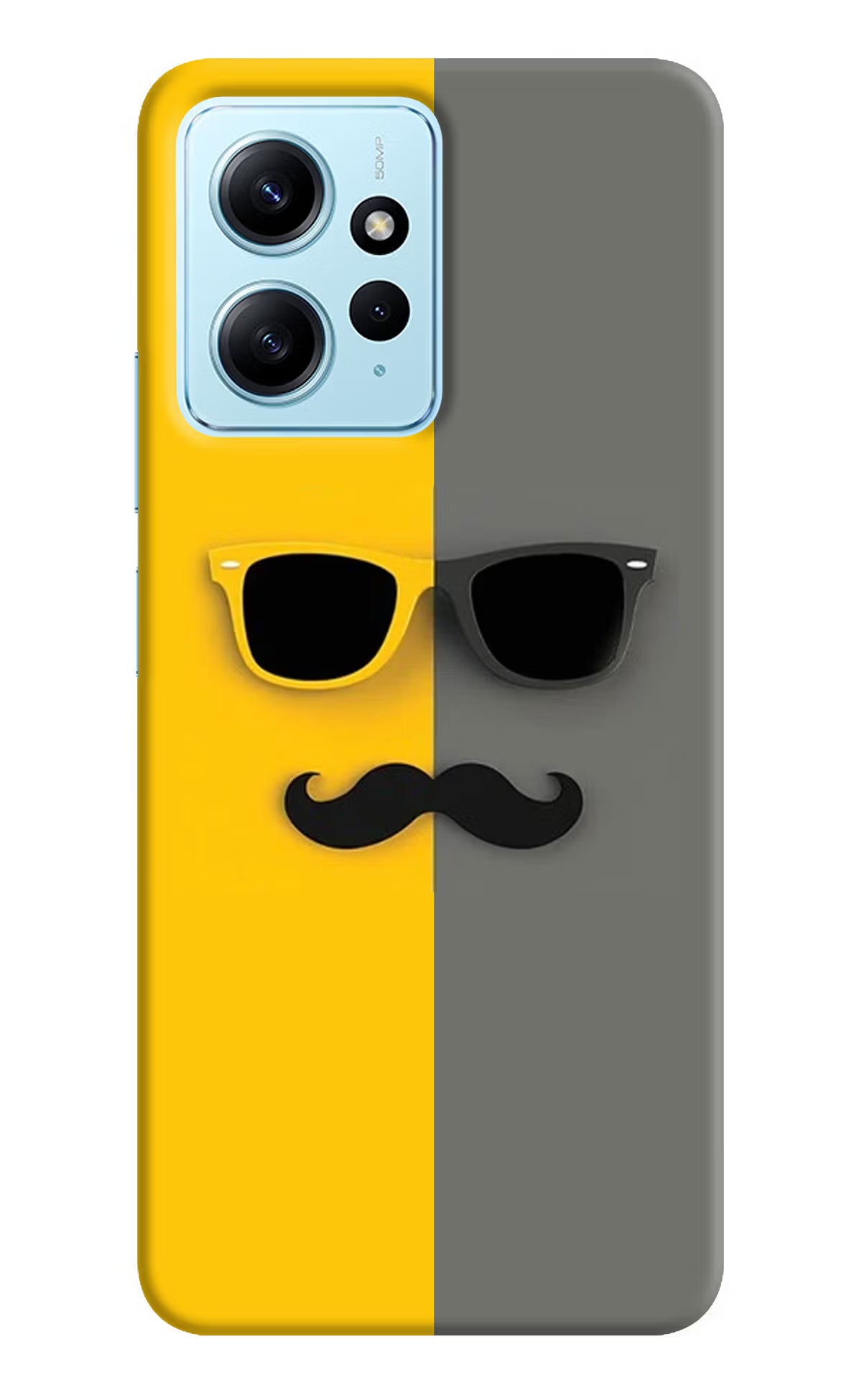 Sunglasses with Mustache Redmi Note 12 4G Back Cover - Sunglasses with Mustache Redmi Note 12 4G Back Cover Sunglasses with Mustache Redmi Note 12 4G Back Cover