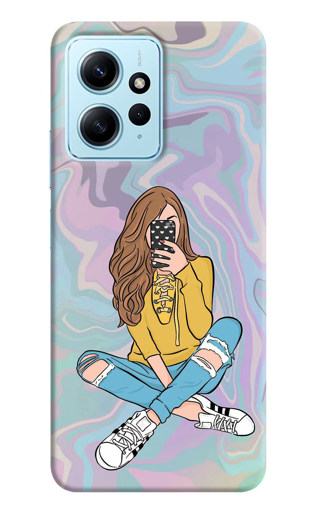 Selfie Girl Redmi Note 12 4G Back Cover - Selfie Girl Redmi Note 12 4G Back Cover Selfie Girl Redmi Note 12 4G Back Cover