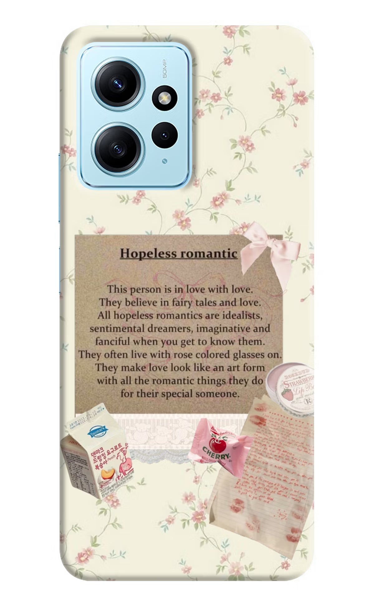Hopeless Romantic Redmi Note 12 4G Back Cover - Hopeless Romantic Redmi Note 12 4G Back Cover Hopeless Romantic Redmi Note 12 4G Back Cover