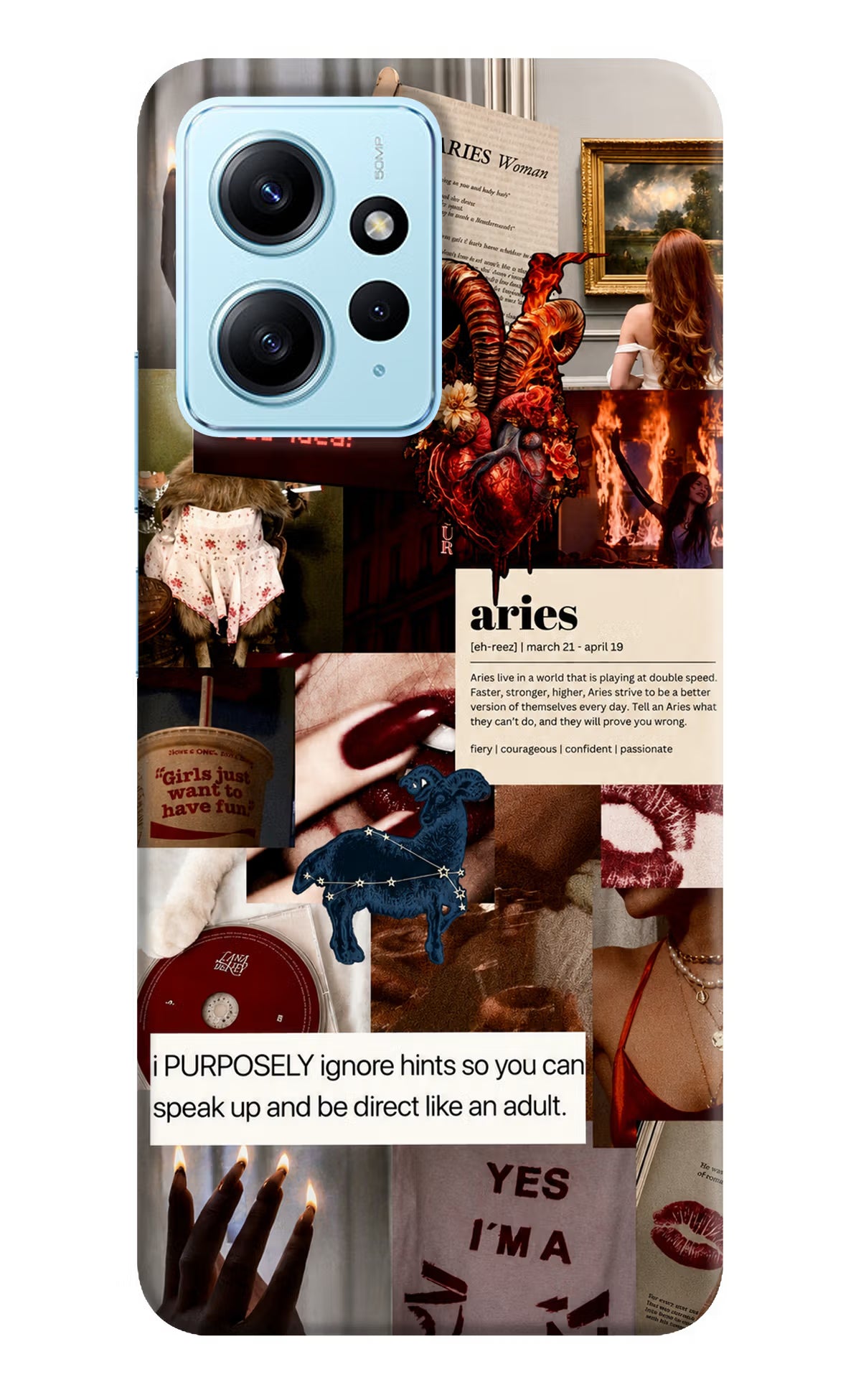 Zodiac Aries Redmi Note 12 4G Back Cover - Zodiac Aries Redmi Note 12 4G Back Cover Zodiac Aries Redmi Note 12 4G Back Cover