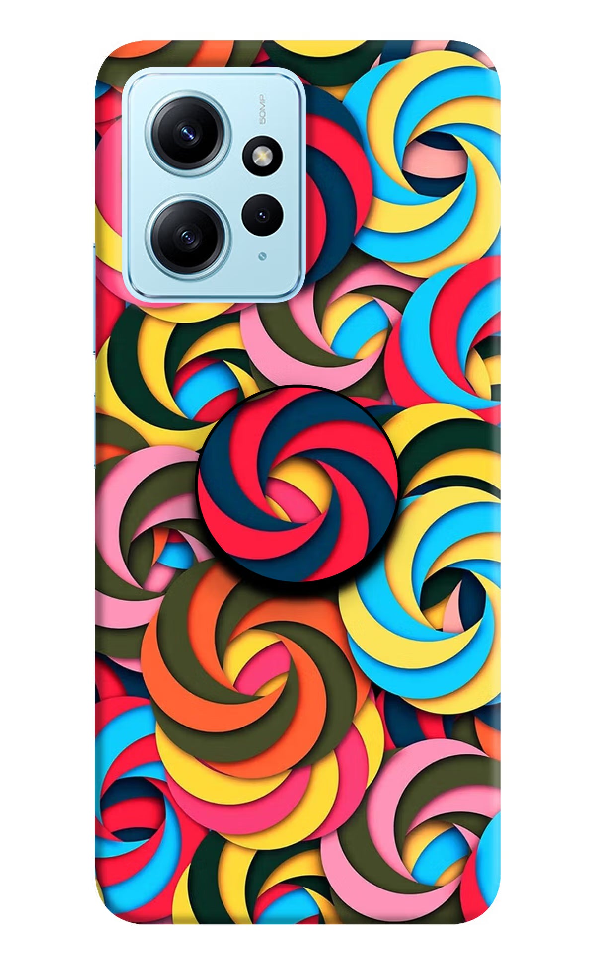 Spiral Pattern Redmi Note 12 4G Pop Case - Spiral Pattern Redmi Note 12 4G Pop Case Spiral Pattern Redmi Note 12 4G Pop Case