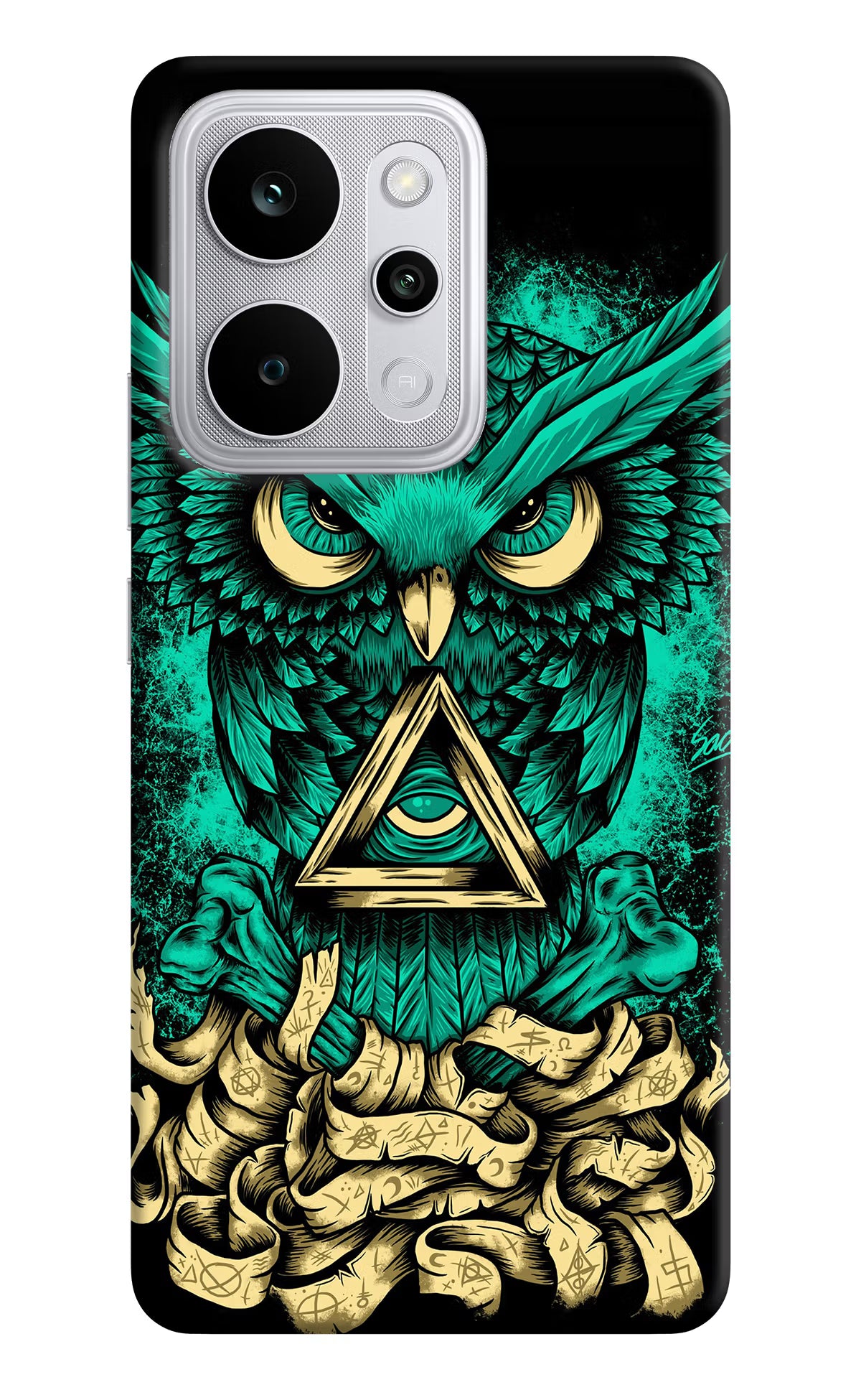 Green Owl Realme P4 Power 5G Back Cover - Green Owl Realme P4 Power 5G Back Cover Green Owl Realme P4 Power 5G Back Cover