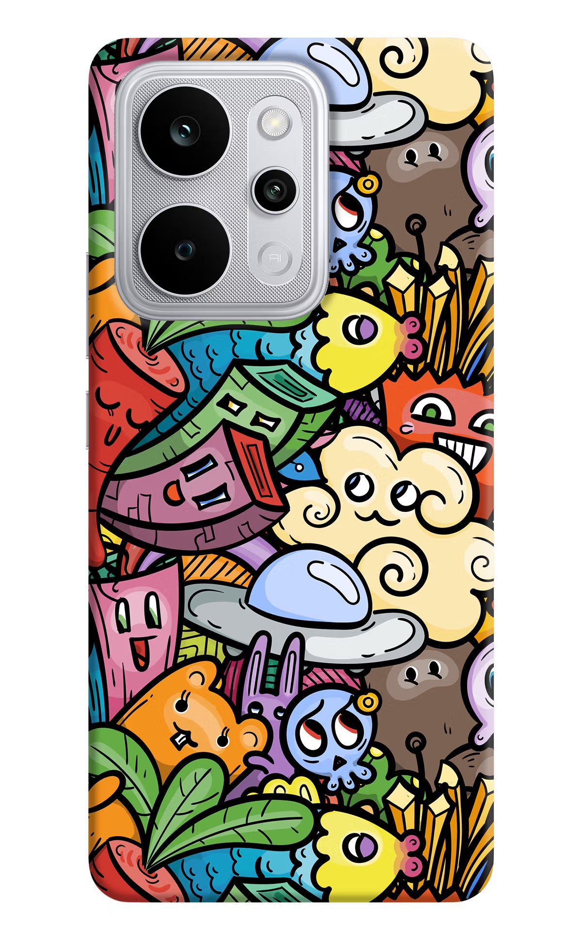 Veggie Doodle Realme P4 Power 5G Back Cover - Veggie Doodle Realme P4 Power 5G Back Cover Veggie Doodle Realme P4 Power 5G Back Cover
