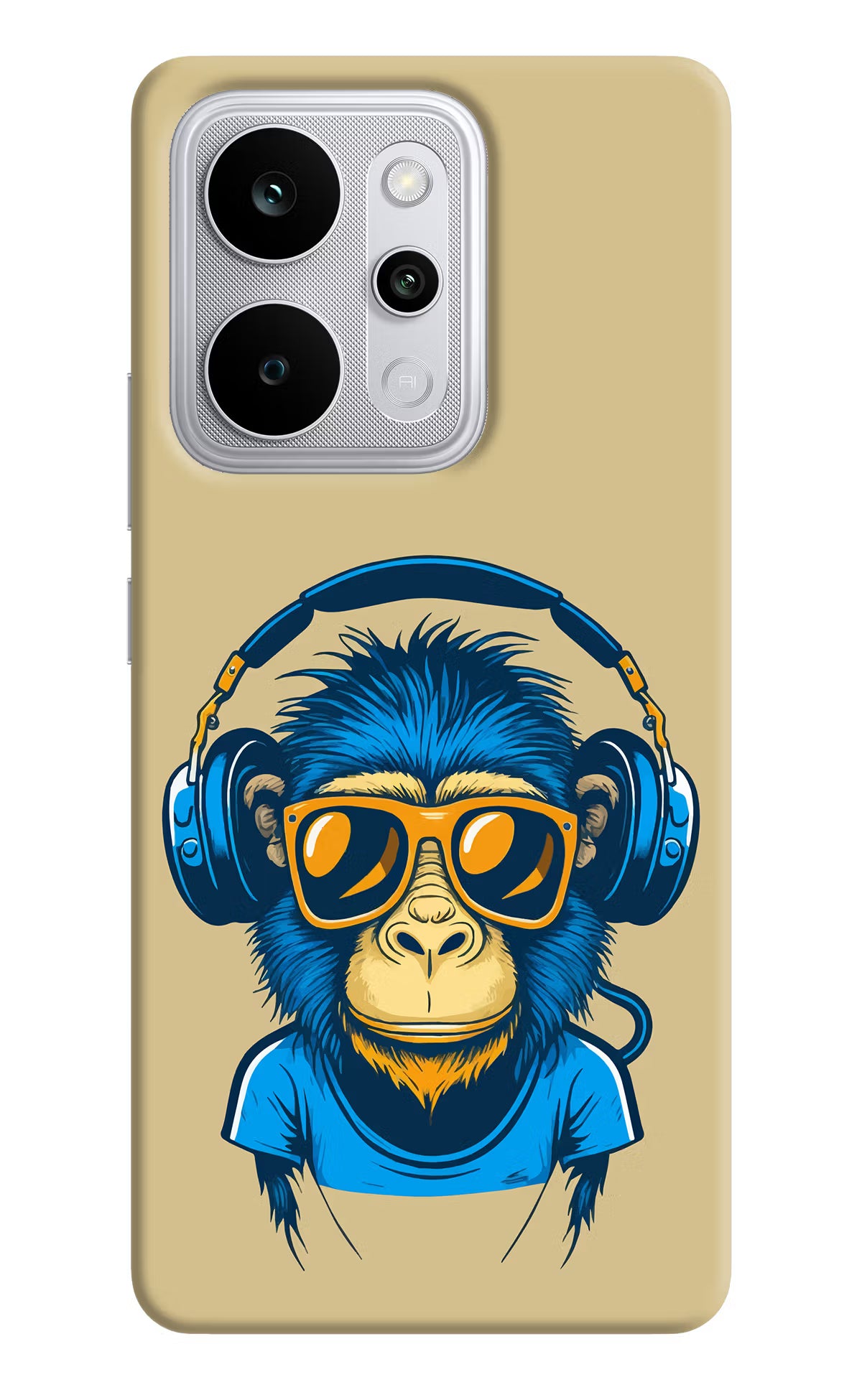 Monkey Headphone Realme P4 Power 5G Back Cover - Monkey Headphone Realme P4 Power 5G Back Cover Monkey Headphone Realme P4 Power 5G Back Cover