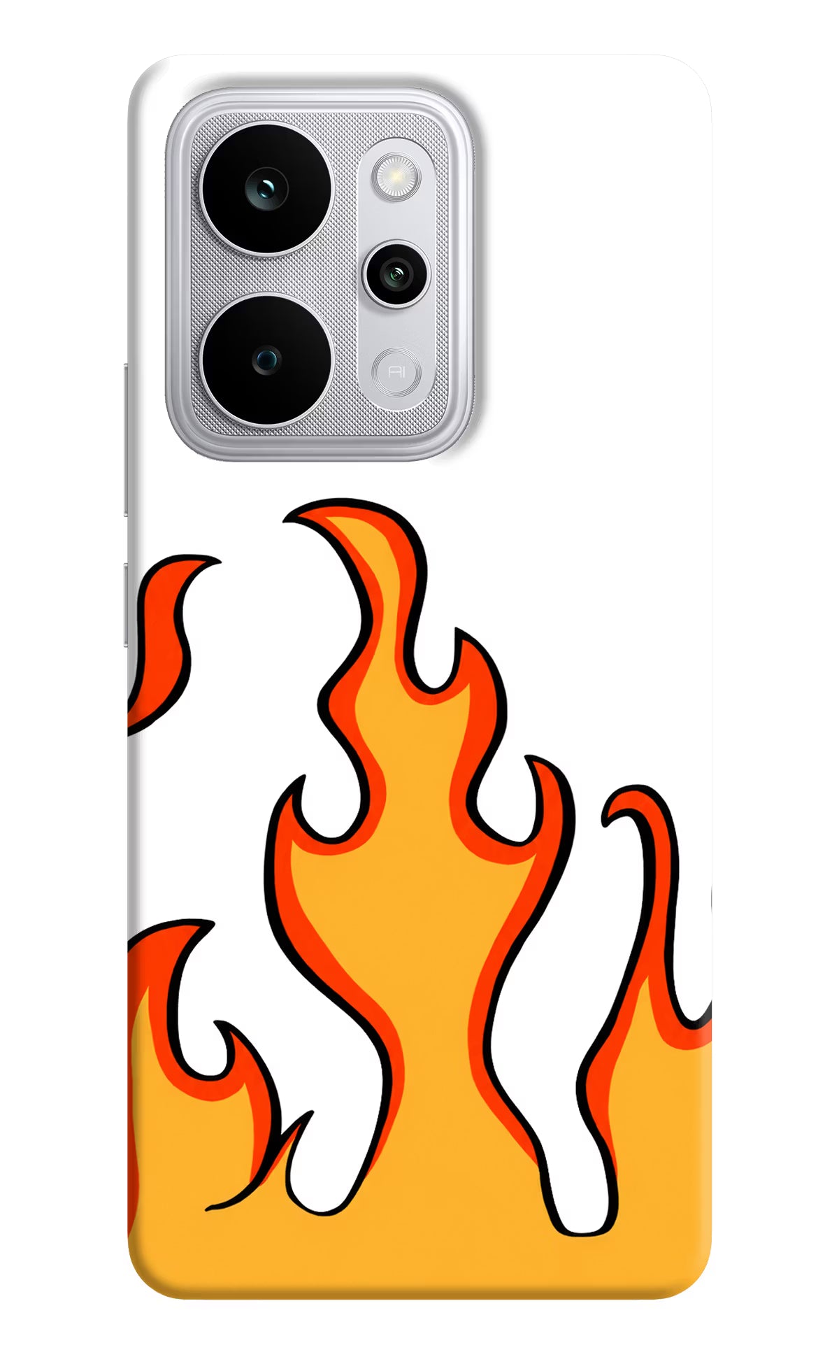 Fired Up – White Realme P4 Power 5G Back Cover - Fired Up – White Realme P4 Power 5G Back Cover Fired Up – White Realme P4 Power 5G Back Cover