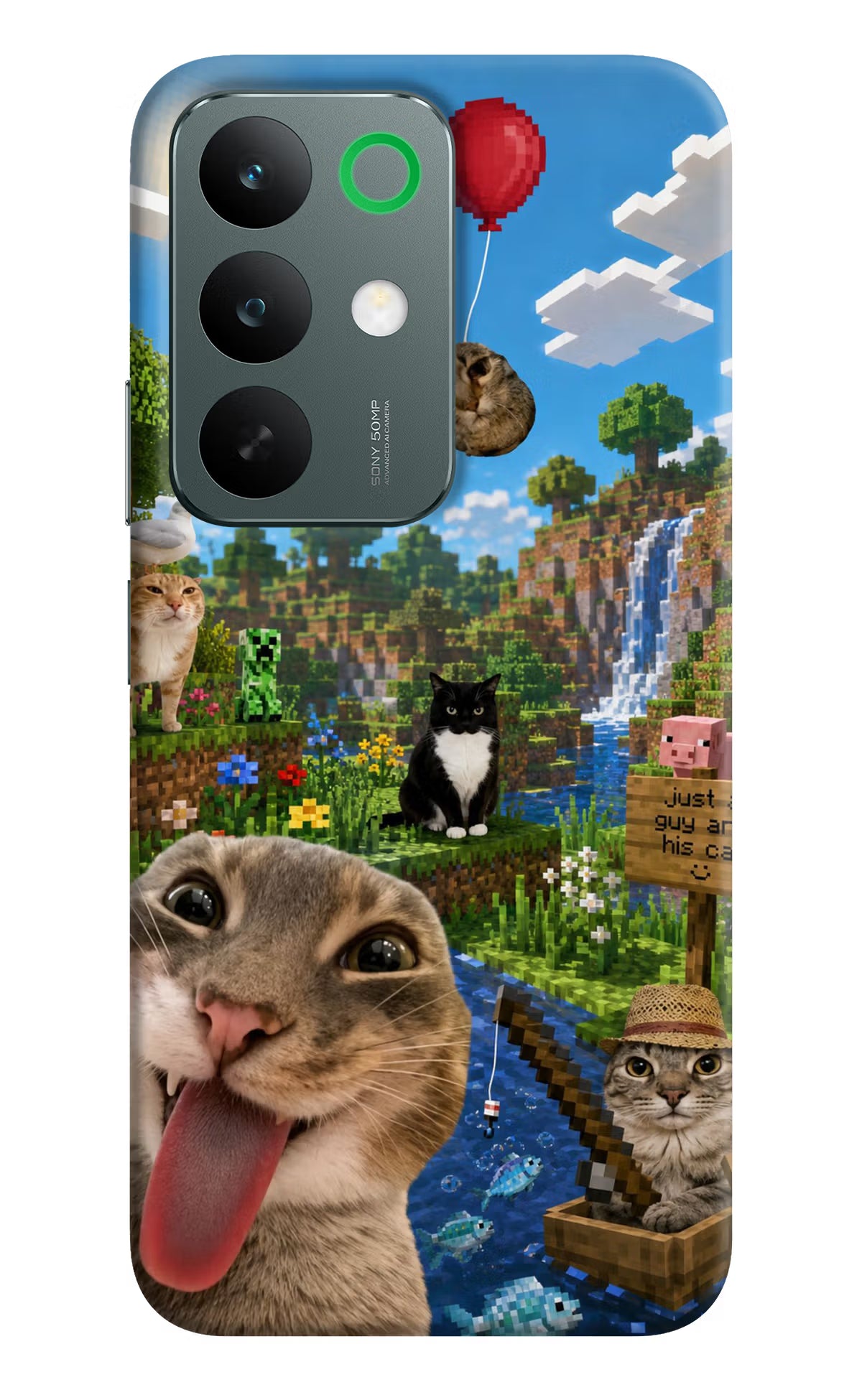 Minecraft Cat Chaos Realme C85 5G Back Cover - Minecraft Cat Chaos Realme C85 5G Back Cover Minecraft Cat Chaos Realme C85 5G Back Cover