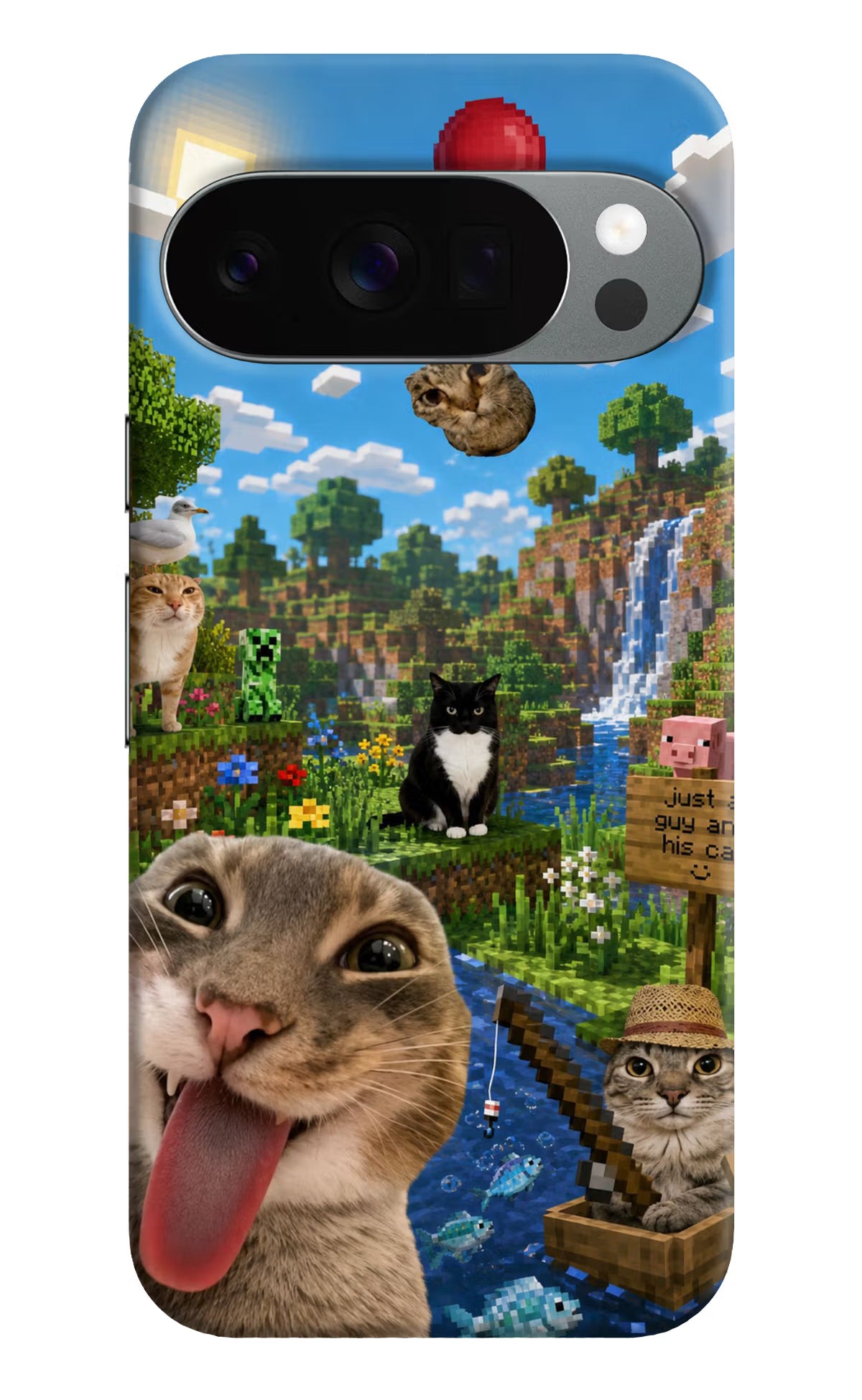 Minecraft Cat Chaos Google Pixel 10 Pro Back Cover - Minecraft Cat Chaos Google Pixel 10 Pro Back Cover Minecraft Cat Chaos Google Pixel 10 Pro Back Cover