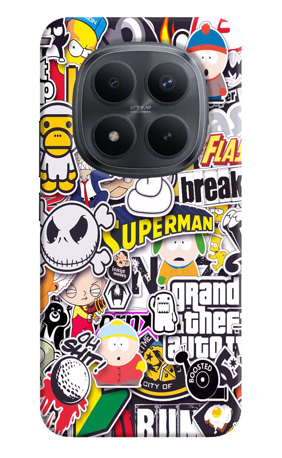 Sticker Bomb Redmi Note 15 Pro+ 5G Back Cover - Sticker Bomb Redmi Note 15 Pro+ 5G Back Cover Sticker Bomb Redmi Note 15 Pro+ 5G Back Cover