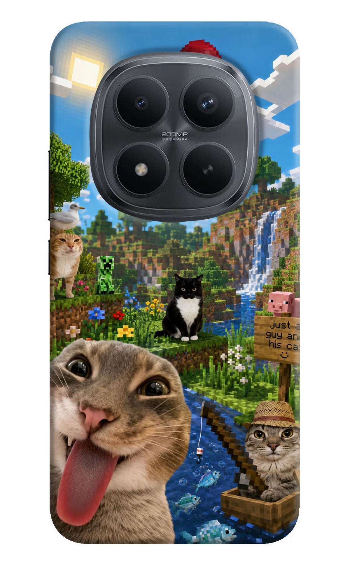 Minecraft Cat Chaos Redmi Note 15 Pro+ 5G Back Cover - Minecraft Cat Chaos Redmi Note 15 Pro+ 5G Back Cover Minecraft Cat Chaos Redmi Note 15 Pro+ 5G Back Cover
