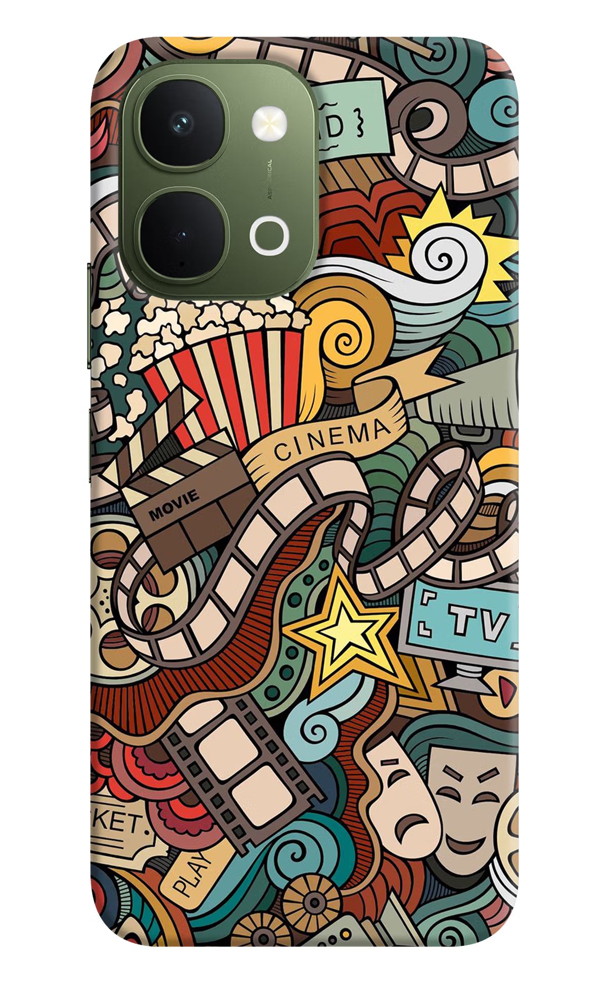Cinema Abstract Vivo T5x 5G Back Cover - Cinema Abstract Vivo T5x 5G Back Cover Cinema Abstract Vivo T5x 5G Back Cover
