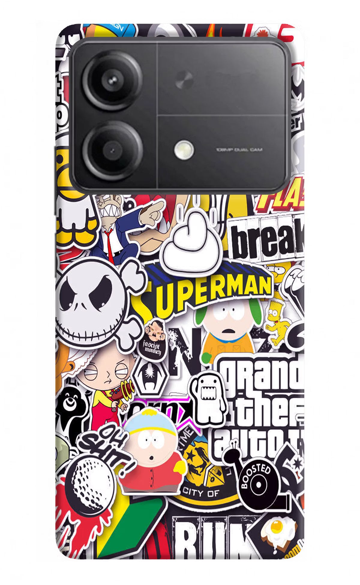 Sticker Bomb Poco X6 Neo Back Cover - Sticker Bomb Poco X6 Neo Back Cover Sticker Bomb Poco X6 Neo Back Cover
