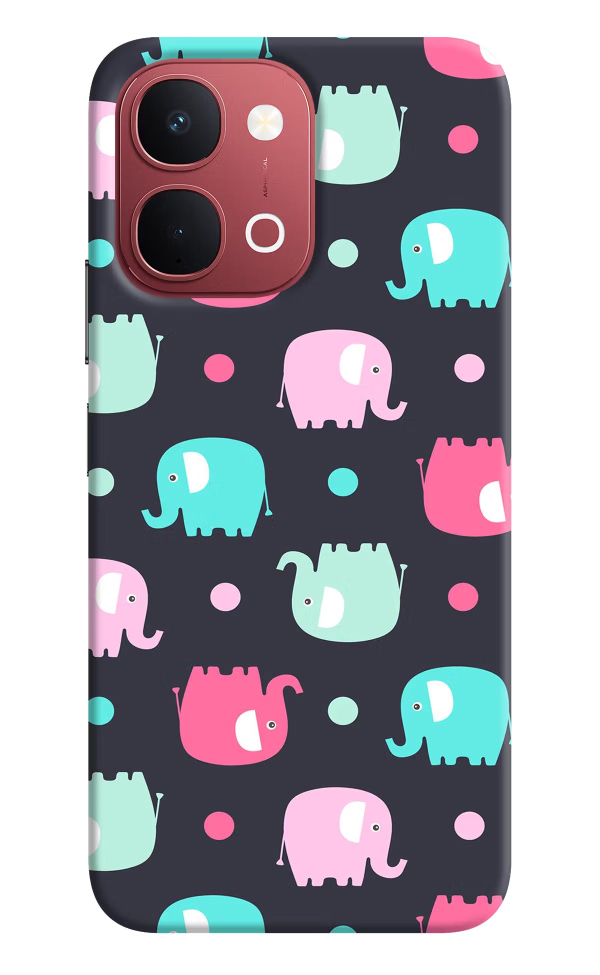 Elephants Vivo Y51 Pro 5G Back Cover - Elephants Vivo Y51 Pro 5G Back Cover Elephants Vivo Y51 Pro 5G Back Cover