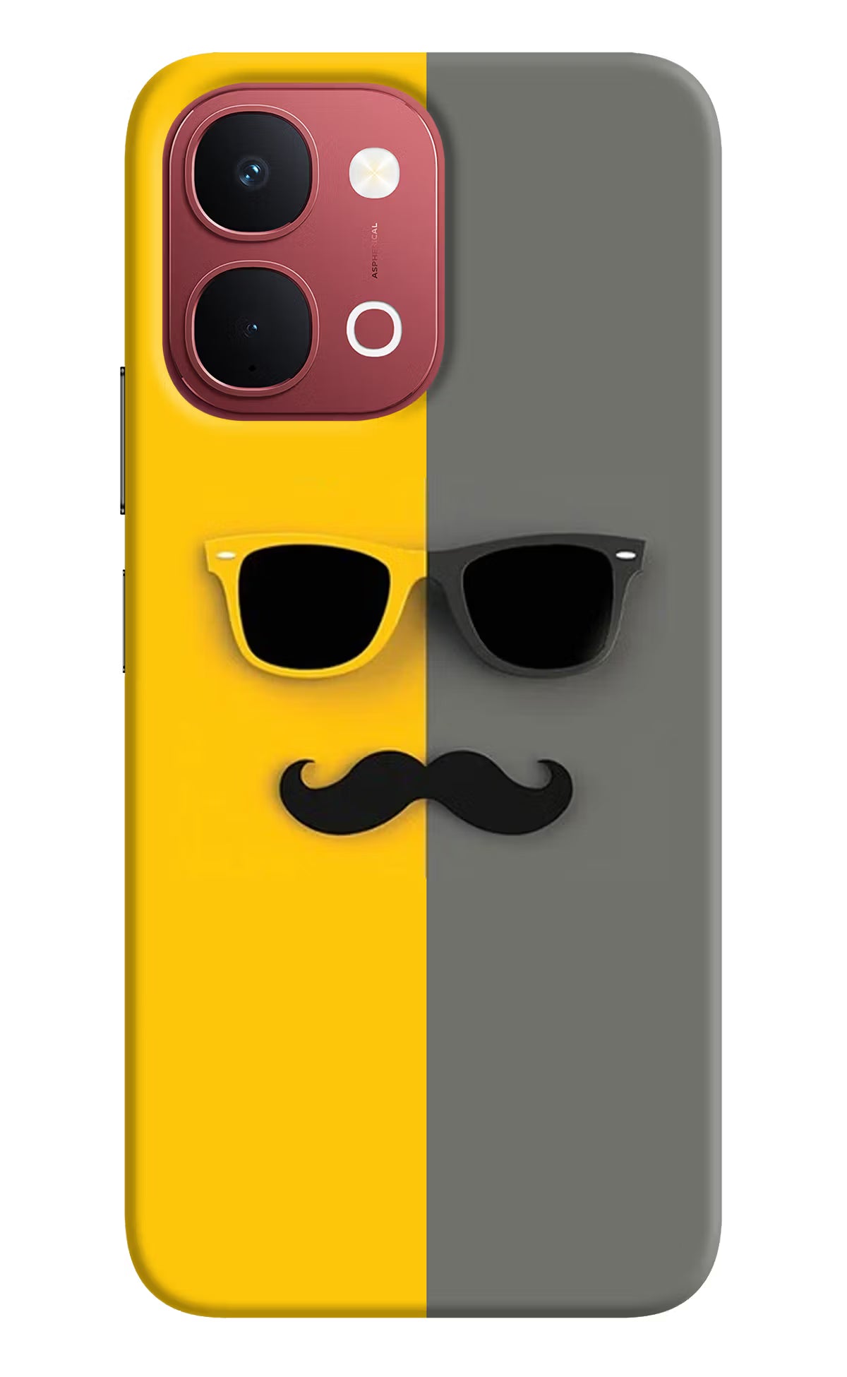 Sunglasses with Mustache Vivo Y51 Pro 5G Back Cover - Sunglasses with Mustache Vivo Y51 Pro 5G Back Cover Sunglasses with Mustache Vivo Y51 Pro 5G Back Cover