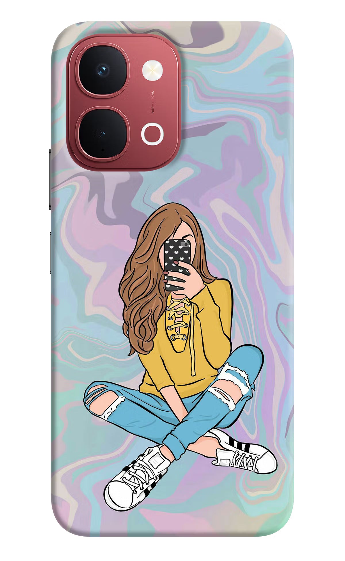 Selfie Girl Vivo Y51 Pro 5G Back Cover - Selfie Girl Vivo Y51 Pro 5G Back Cover Selfie Girl Vivo Y51 Pro 5G Back Cover