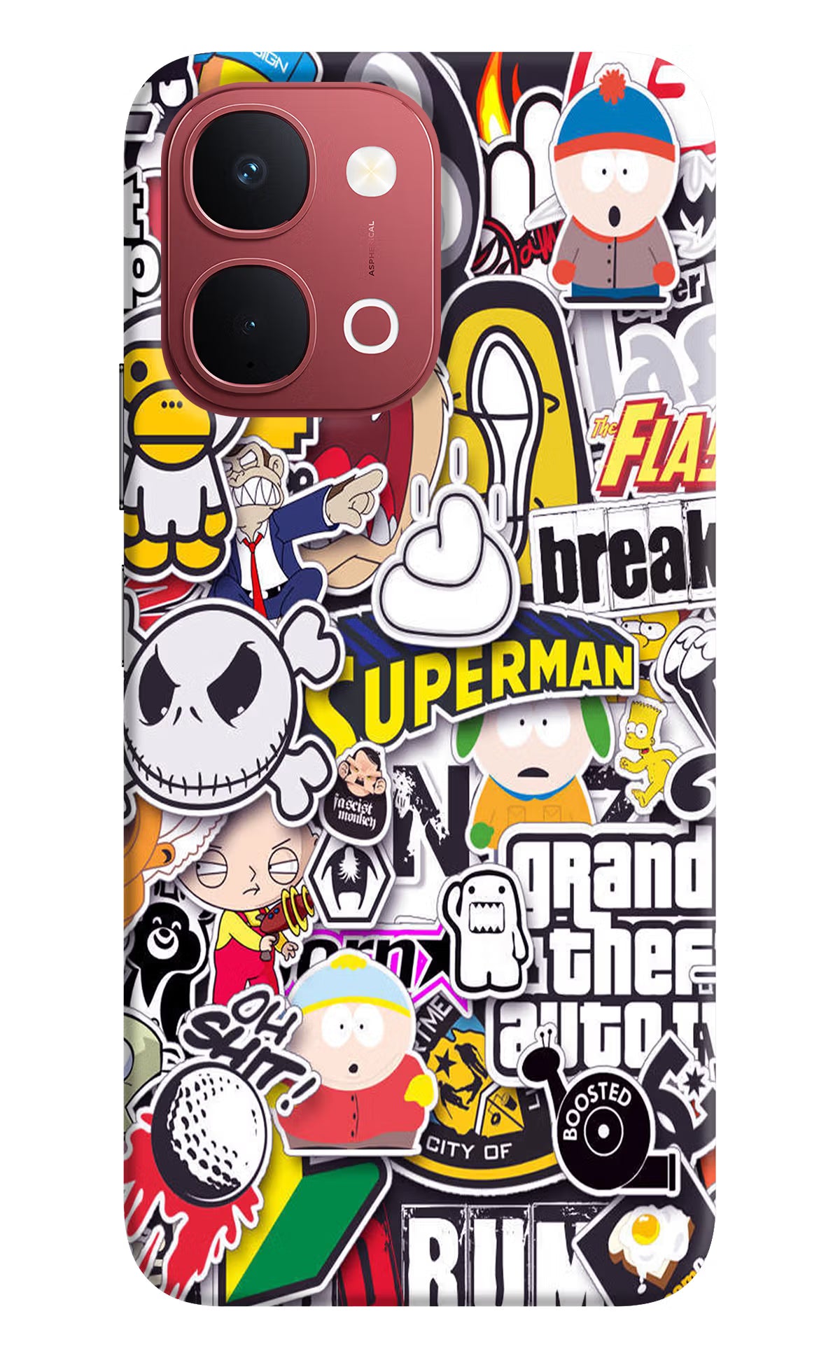 Sticker Bomb Vivo Y51 Pro 5G Back Cover - Sticker Bomb Vivo Y51 Pro 5G Back Cover Sticker Bomb Vivo Y51 Pro 5G Back Cover