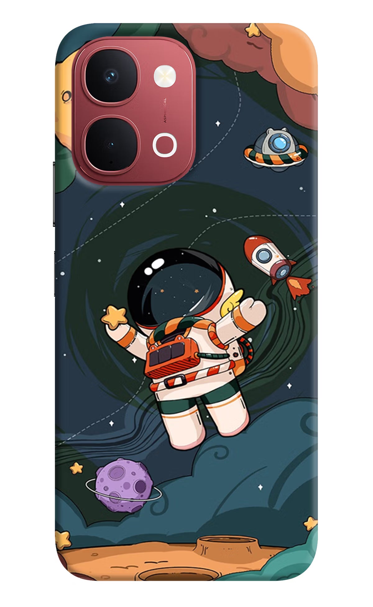 Cartoon Astronaut Vivo Y51 Pro 5G Back Cover - Cartoon Astronaut Vivo Y51 Pro 5G Back Cover Cartoon Astronaut Vivo Y51 Pro 5G Back Cover