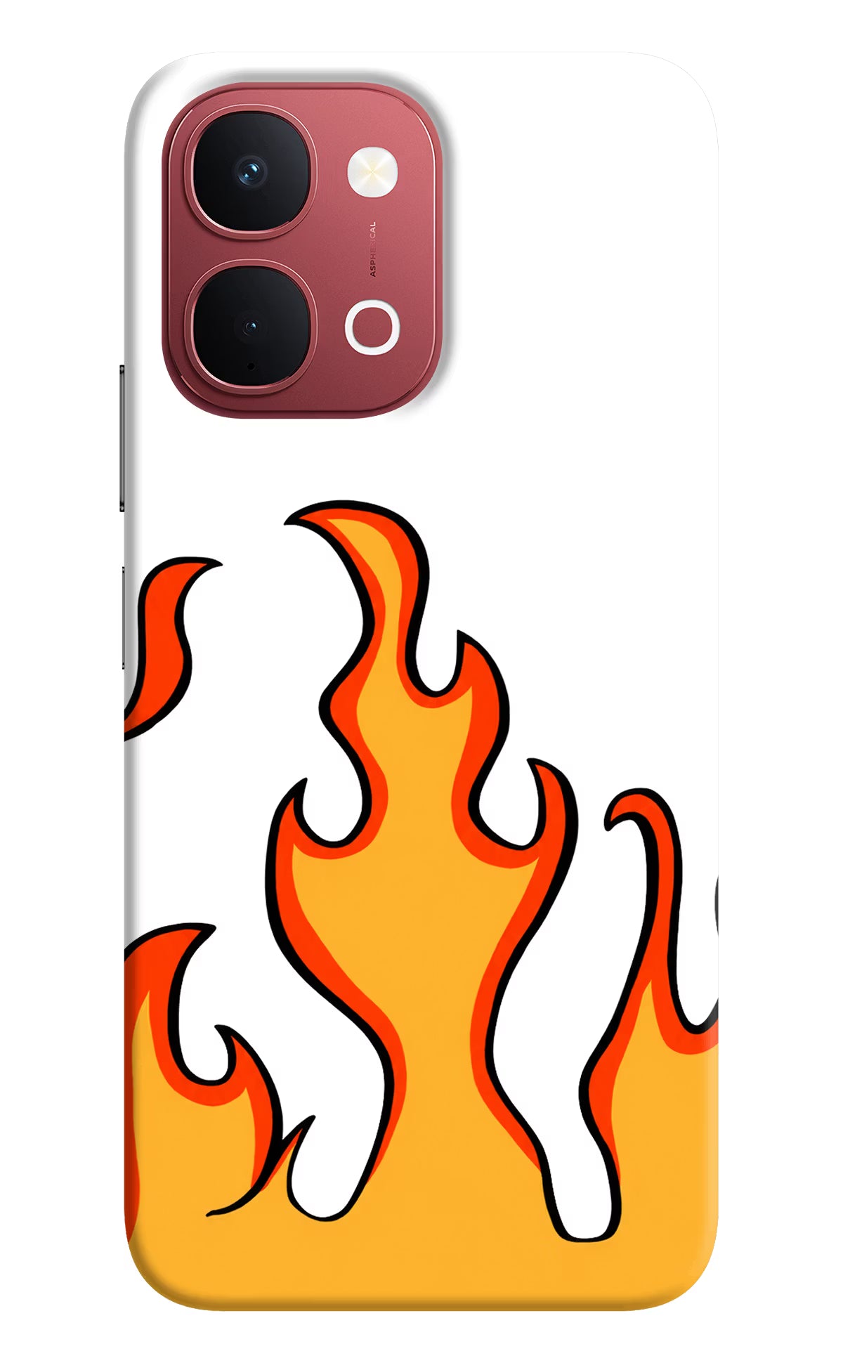 Fired Up – White Vivo Y51 Pro 5G Back Cover - Fired Up – White Vivo Y51 Pro 5G Back Cover Fired Up – White Vivo Y51 Pro 5G Back Cover