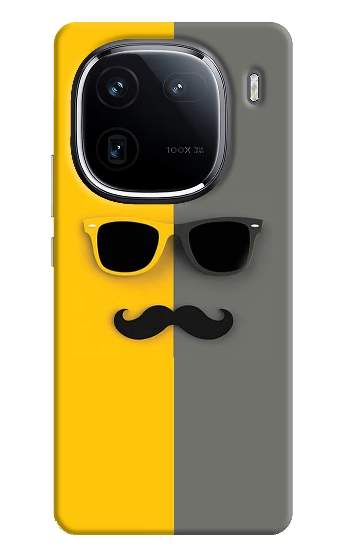 Sunglasses with Mustache iQOO 12 5G Back Cover - Sunglasses with Mustache iQOO 12 5G Back Cover Sunglasses with Mustache iQOO 12 5G Back Cover
