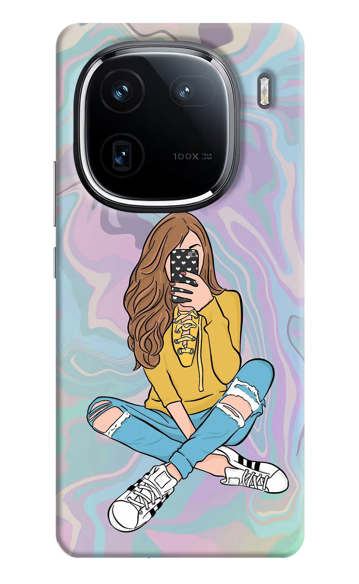 Selfie Girl iQOO 12 5G Back Cover - Selfie Girl iQOO 12 5G Back Cover Selfie Girl iQOO 12 5G Back Cover
