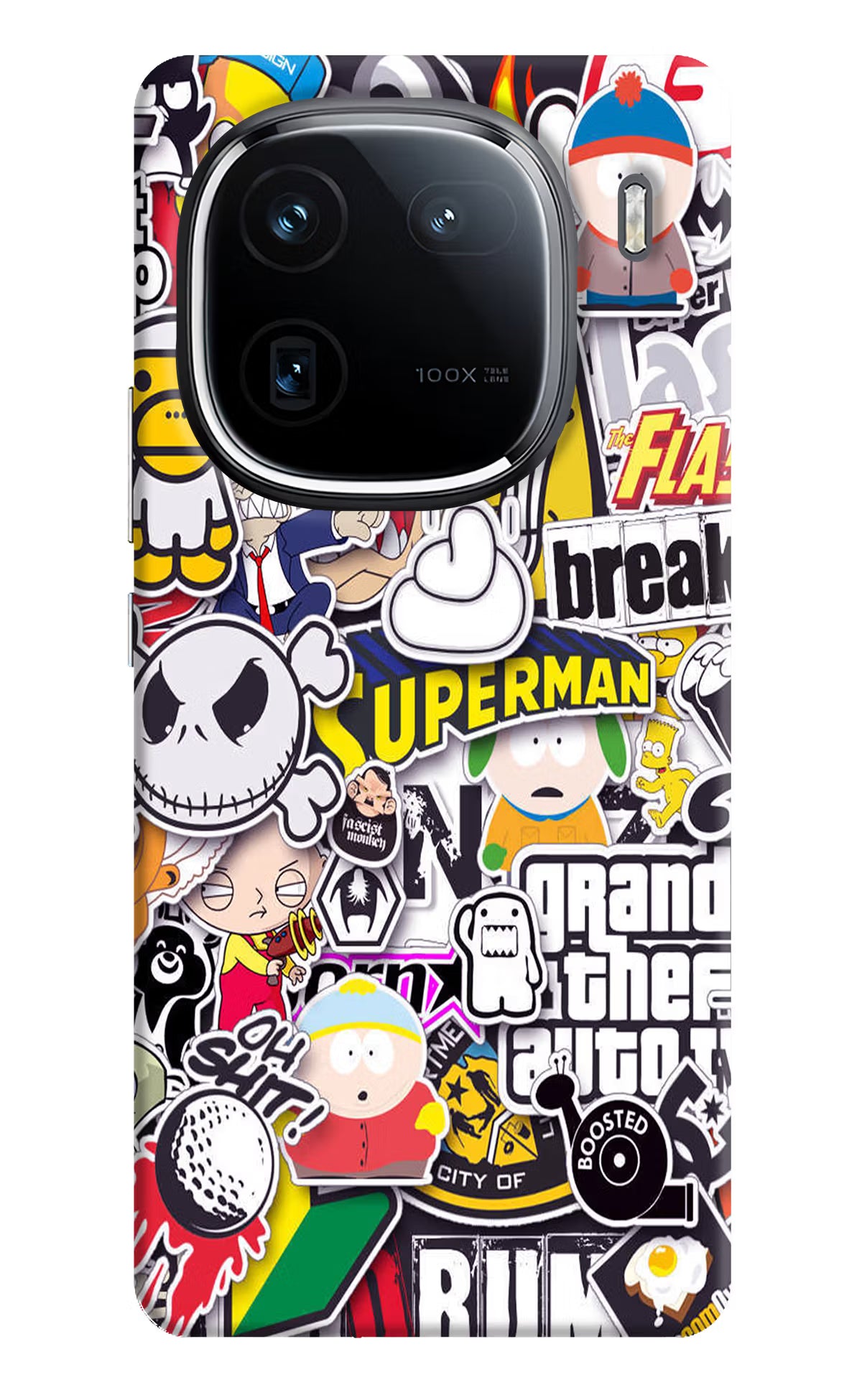 Sticker Bomb iQOO 12 5G Back Cover - Sticker Bomb iQOO 12 5G Back Cover Sticker Bomb iQOO 12 5G Back Cover