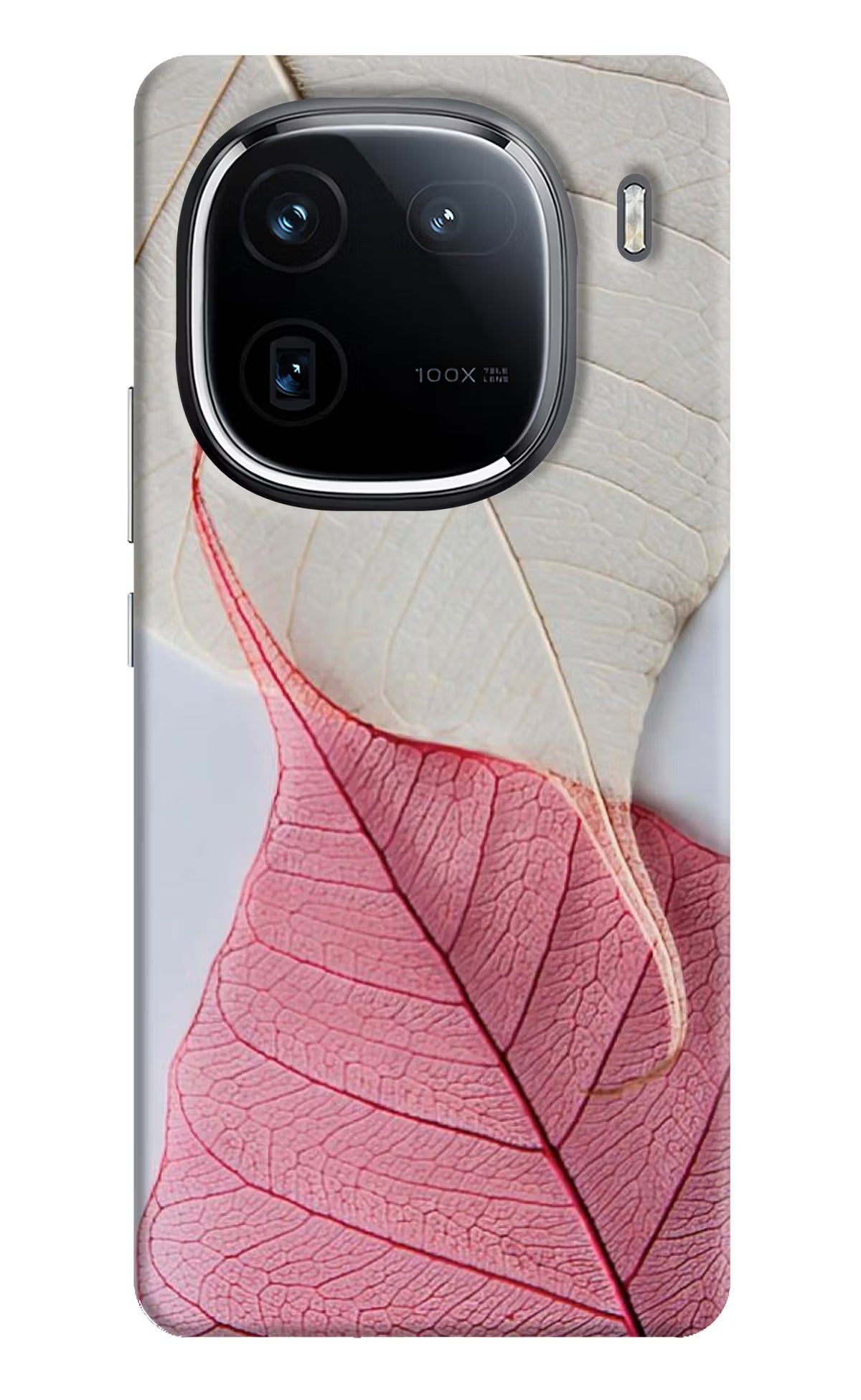 White Pink Leaf iQOO 12 5G Back Cover - White Pink Leaf iQOO 12 5G Back Cover White Pink Leaf iQOO 12 5G Back Cover