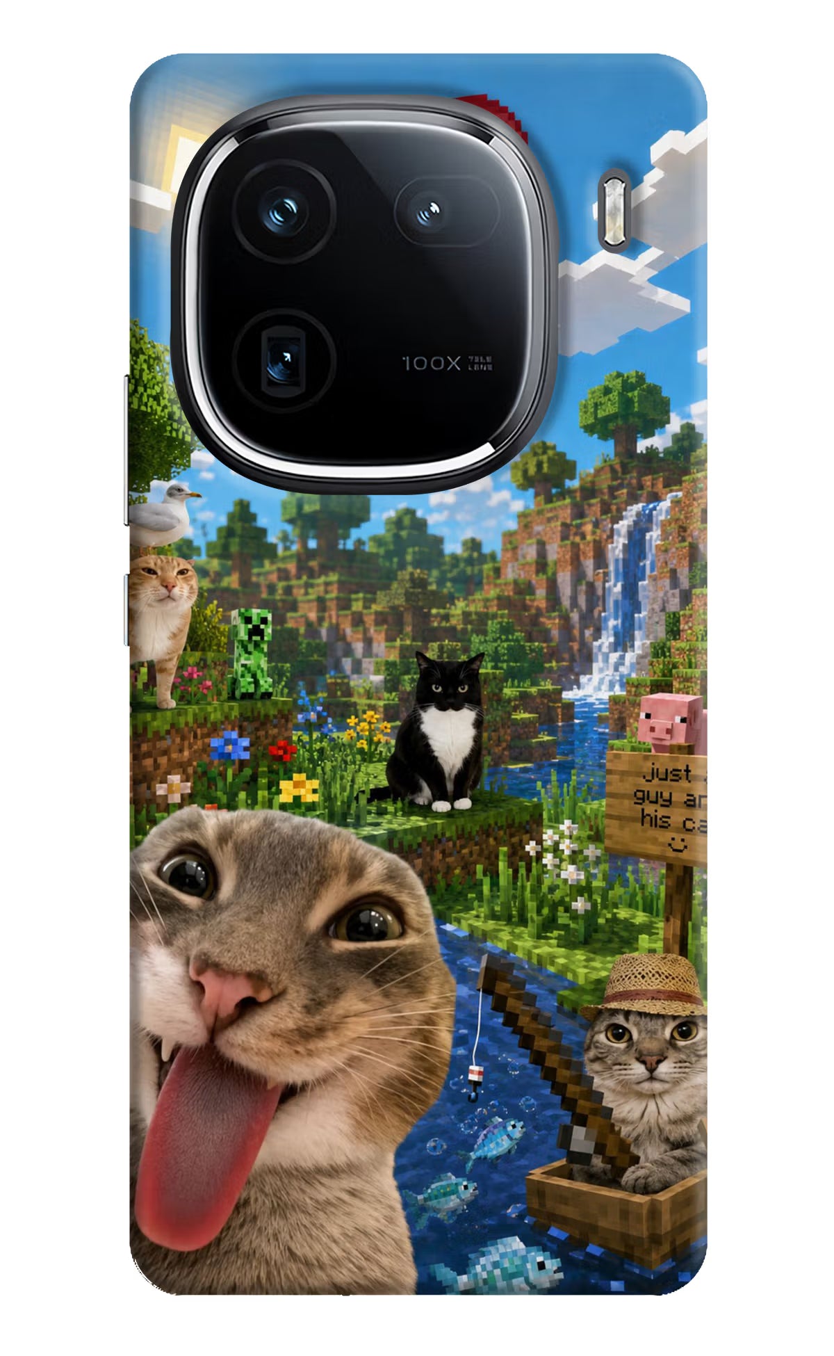 Minecraft Cat Chaos iQOO 12 5G Back Cover - Minecraft Cat Chaos iQOO 12 5G Back Cover Minecraft Cat Chaos iQOO 12 5G Back Cover