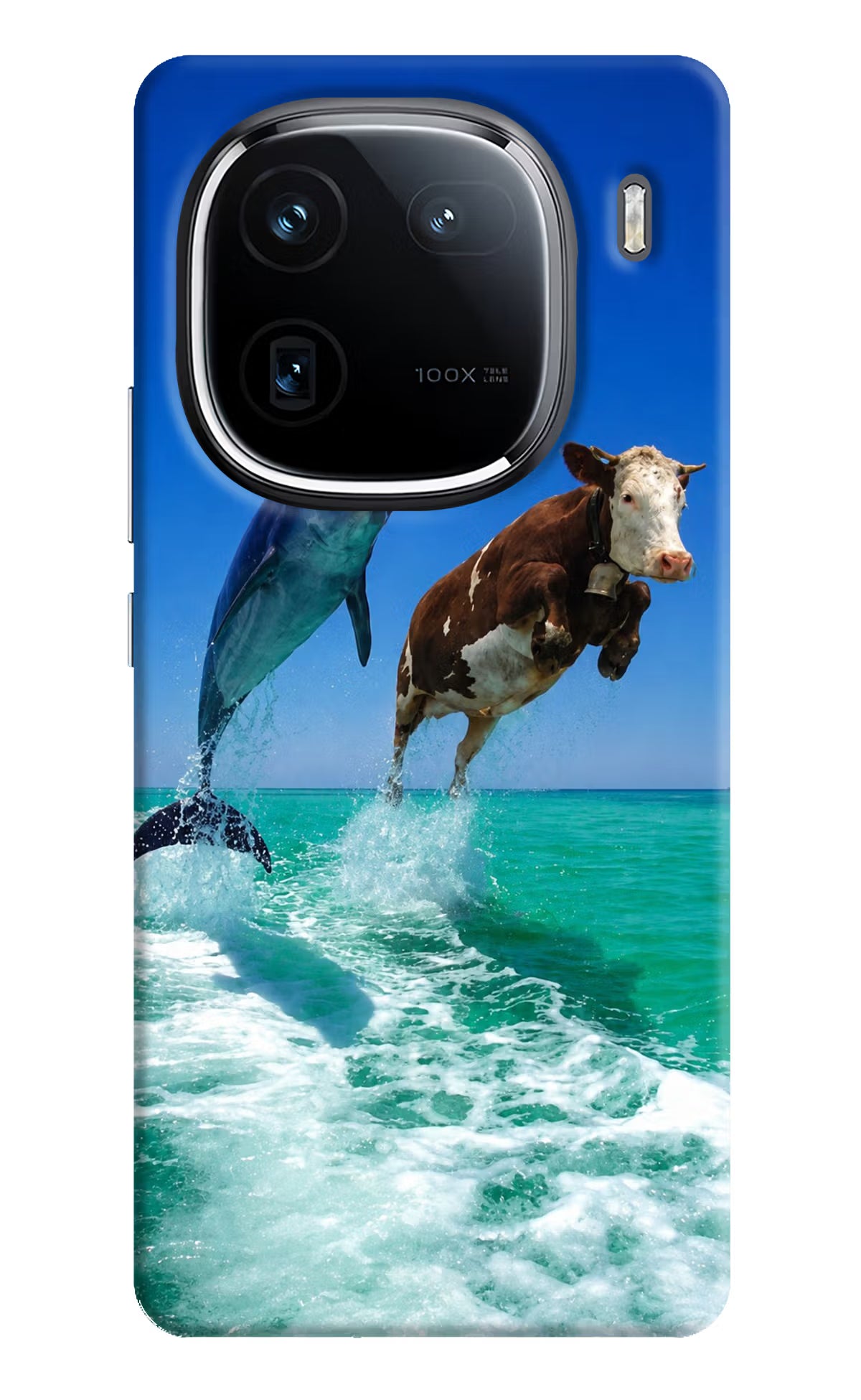 Dolphin vs Cow iQOO 12 5G Back Cover - Dolphin vs Cow iQOO 12 5G Back Cover Dolphin vs Cow iQOO 12 5G Back Cover