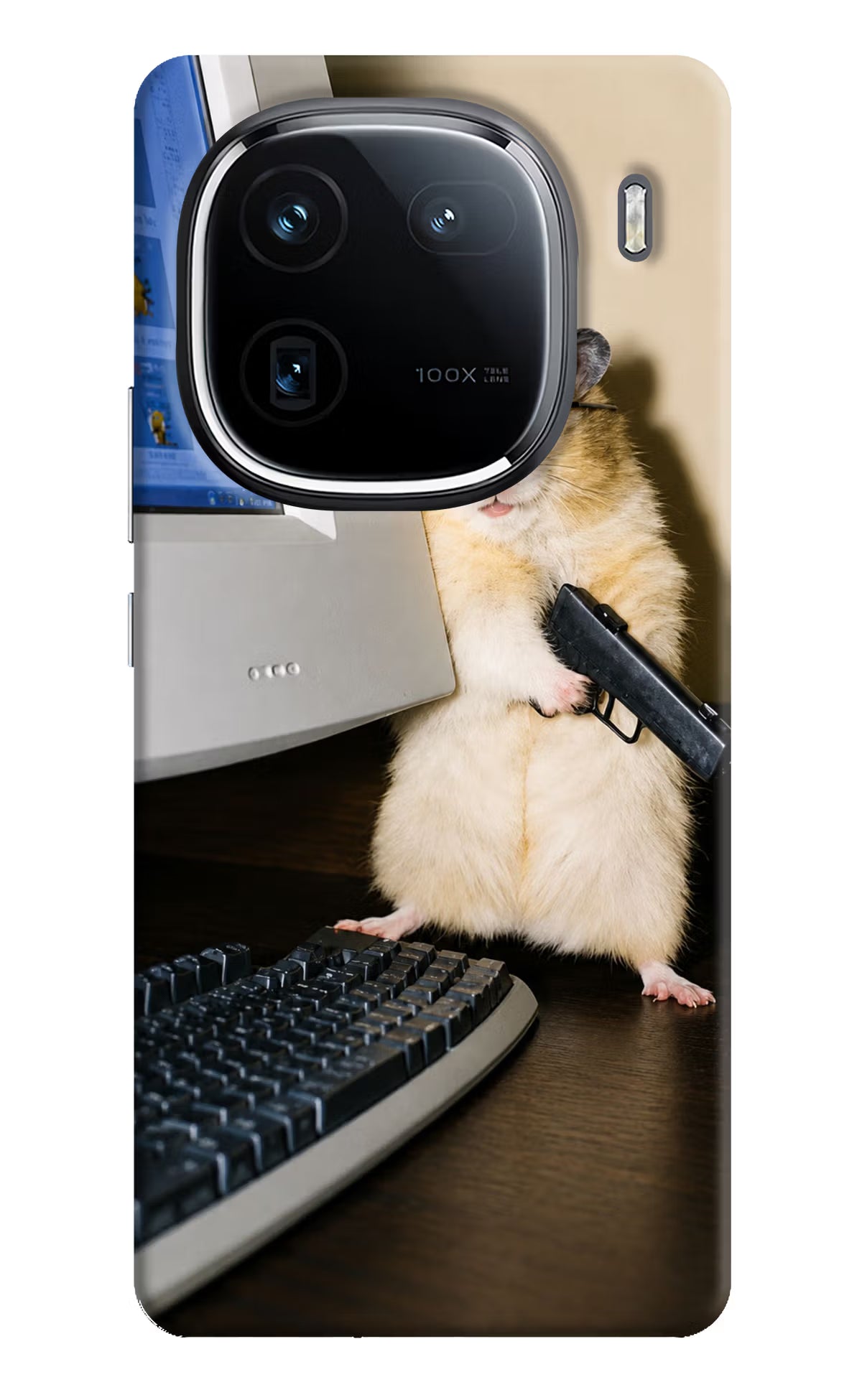 Hacker Hamster iQOO 12 5G Back Cover - Hacker Hamster iQOO 12 5G Back Cover Hacker Hamster iQOO 12 5G Back Cover