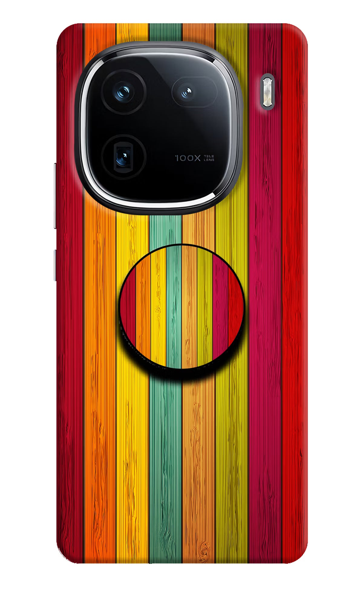 Multicolor Wooden iQOO 12 5G Pop Case - Multicolor Wooden iQOO 12 5G Pop Case Multicolor Wooden iQOO 12 5G Pop Case