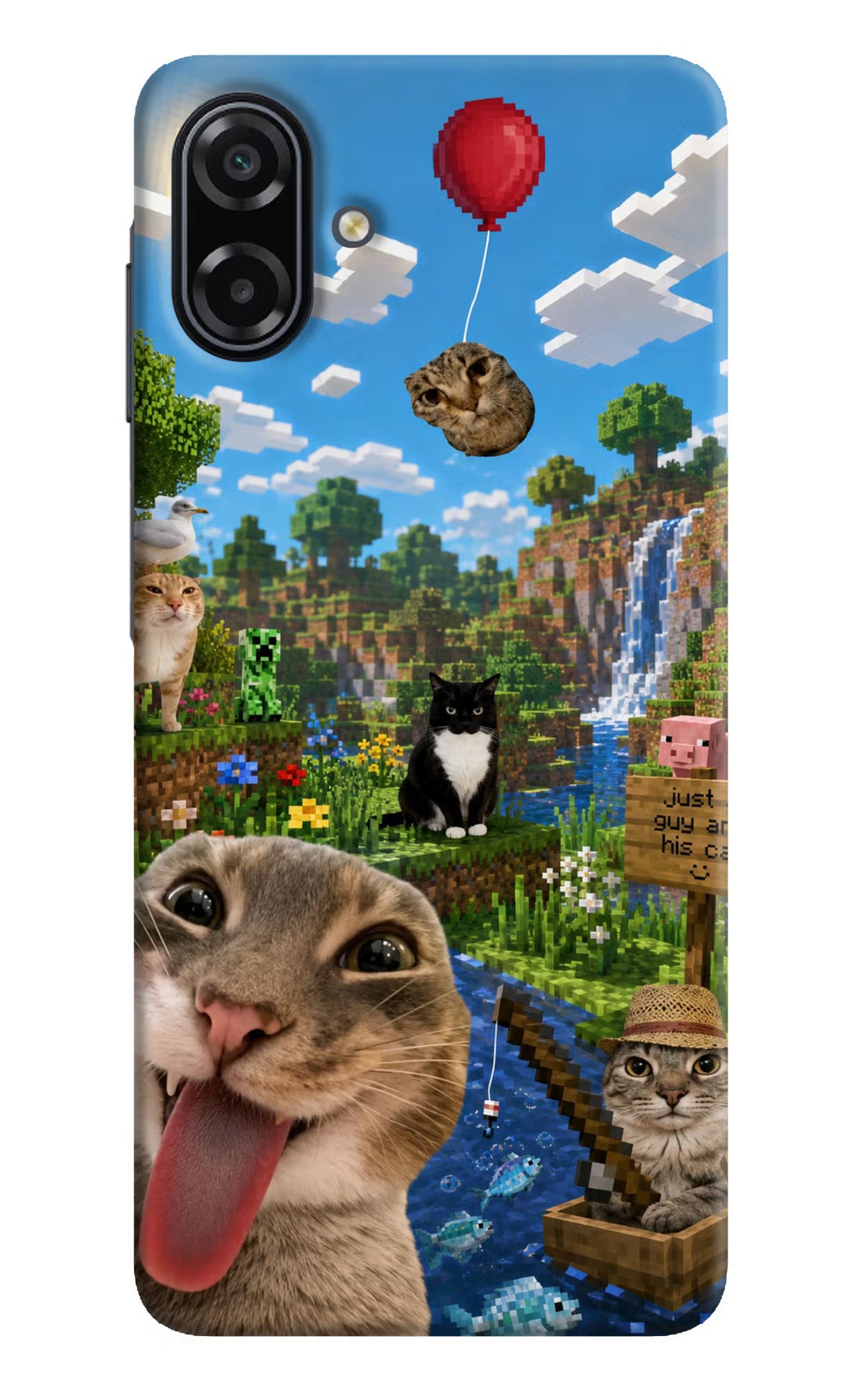 Minecraft Cat Chaos Samsung A07 5G Back Cover - Minecraft Cat Chaos Samsung A07 5G Back Cover Minecraft Cat Chaos Samsung A07 5G Back Cover