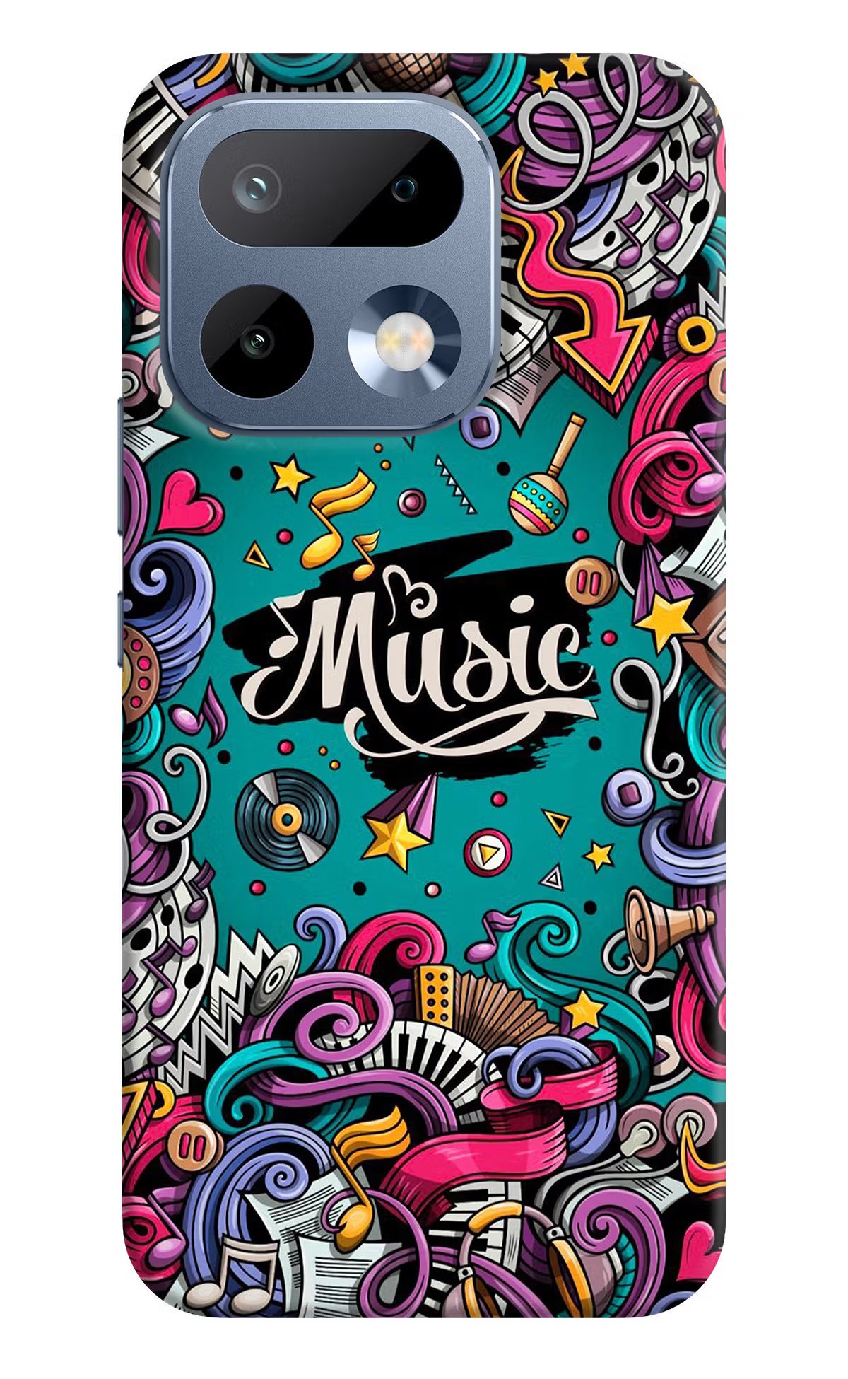 Music Graffiti Realme 16 Pro 5G Back Cover - Music Graffiti Realme 16 Pro 5G Back Cover Music Graffiti Realme 16 Pro 5G Back Cover