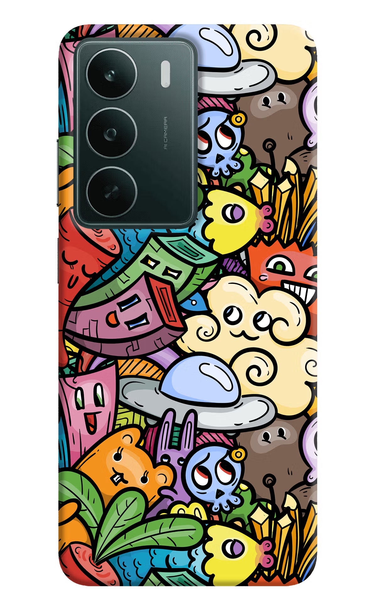 Veggie Doodle Realme C75 5G Back Cover - Veggie Doodle Realme C75 5G Back Cover Veggie Doodle Realme C75 5G Back Cover