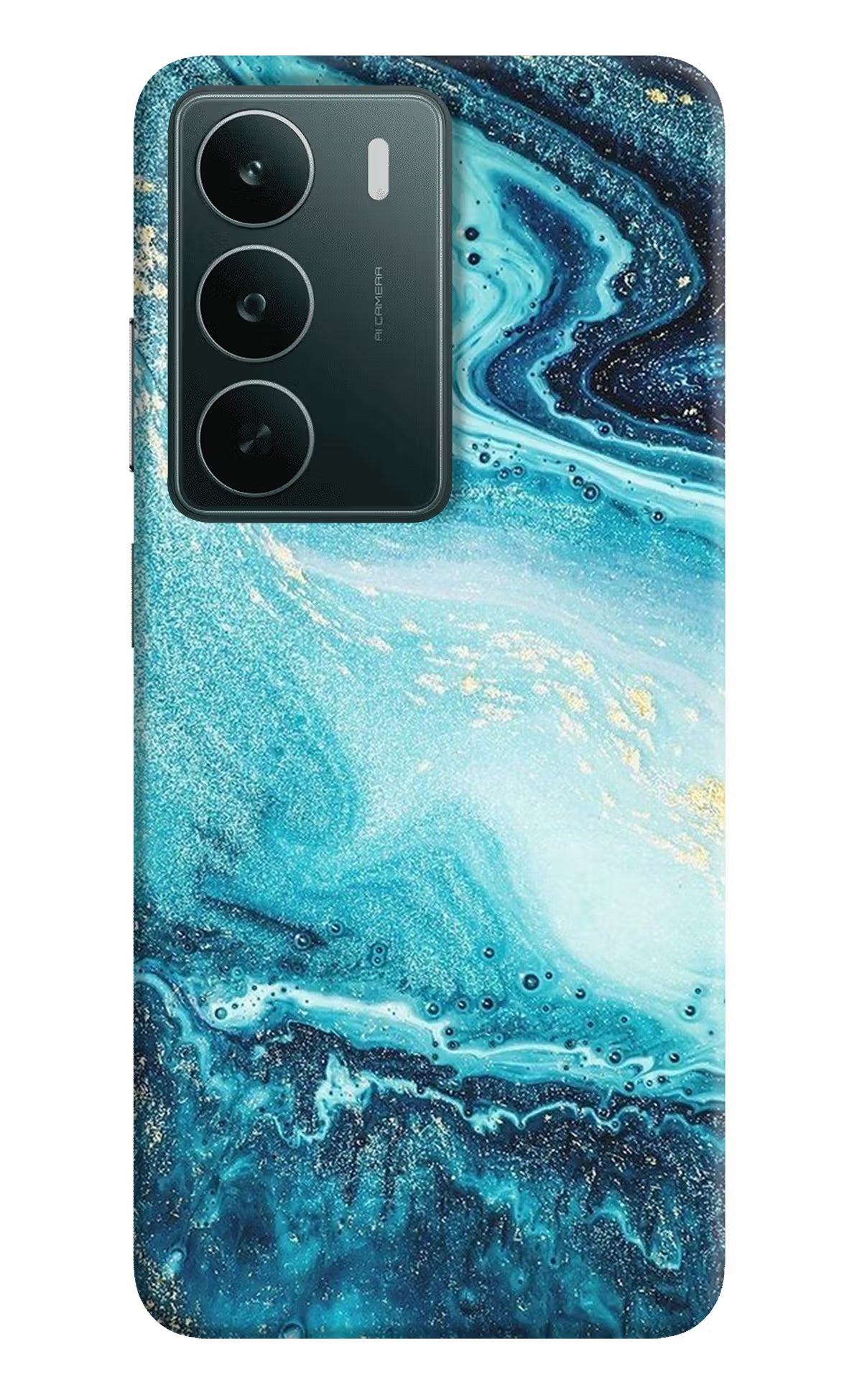 Blue Glitter Marble Realme C75 5G Back Cover - Blue Glitter Marble Realme C75 5G Back Cover Blue Glitter Marble Realme C75 5G Back Cover