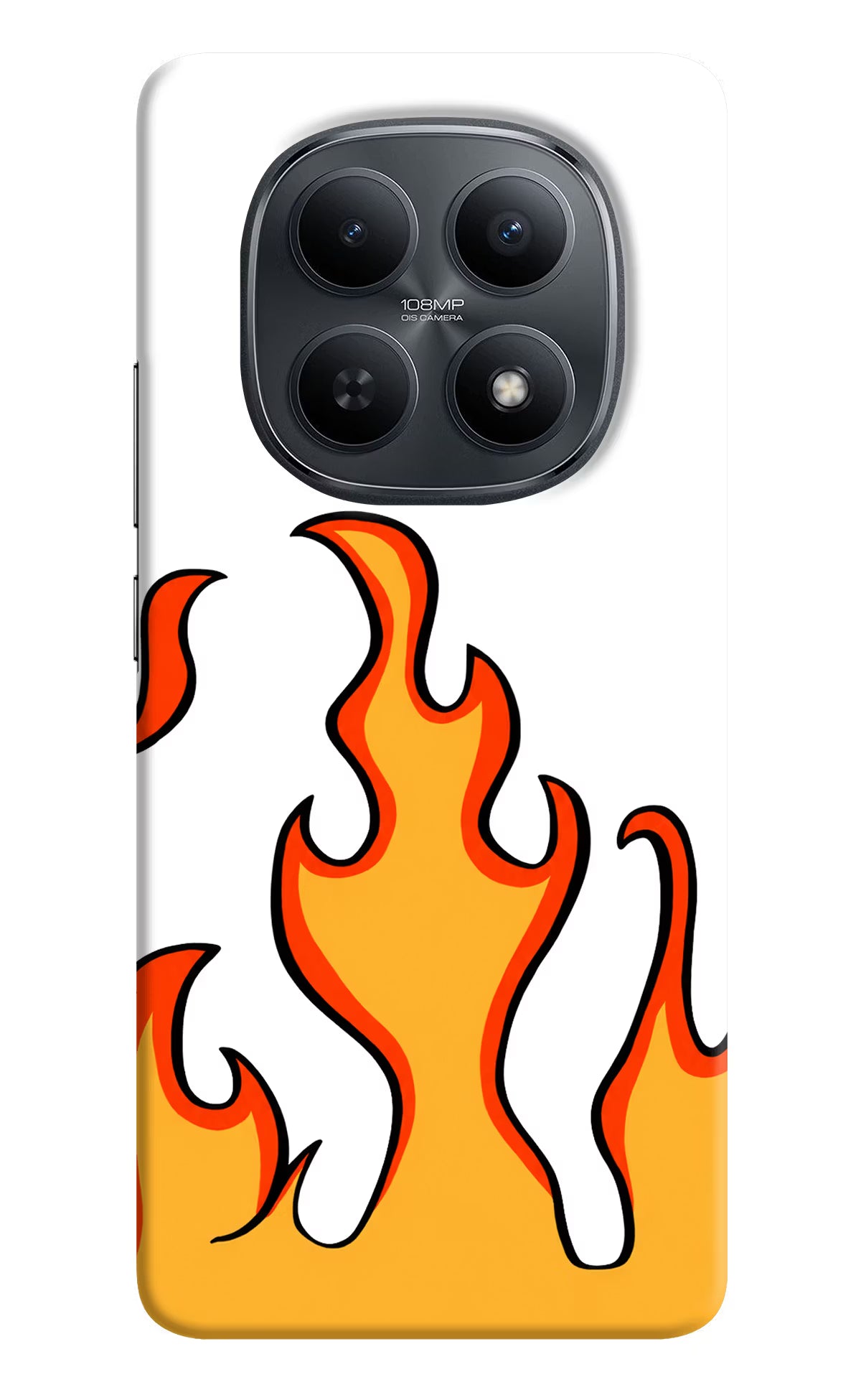 Fired Up – White Redmi Note 15 5G Back Cover - Fired Up – White Redmi Note 15 5G Back Cover Fired Up – White Redmi Note 15 5G Back Cover