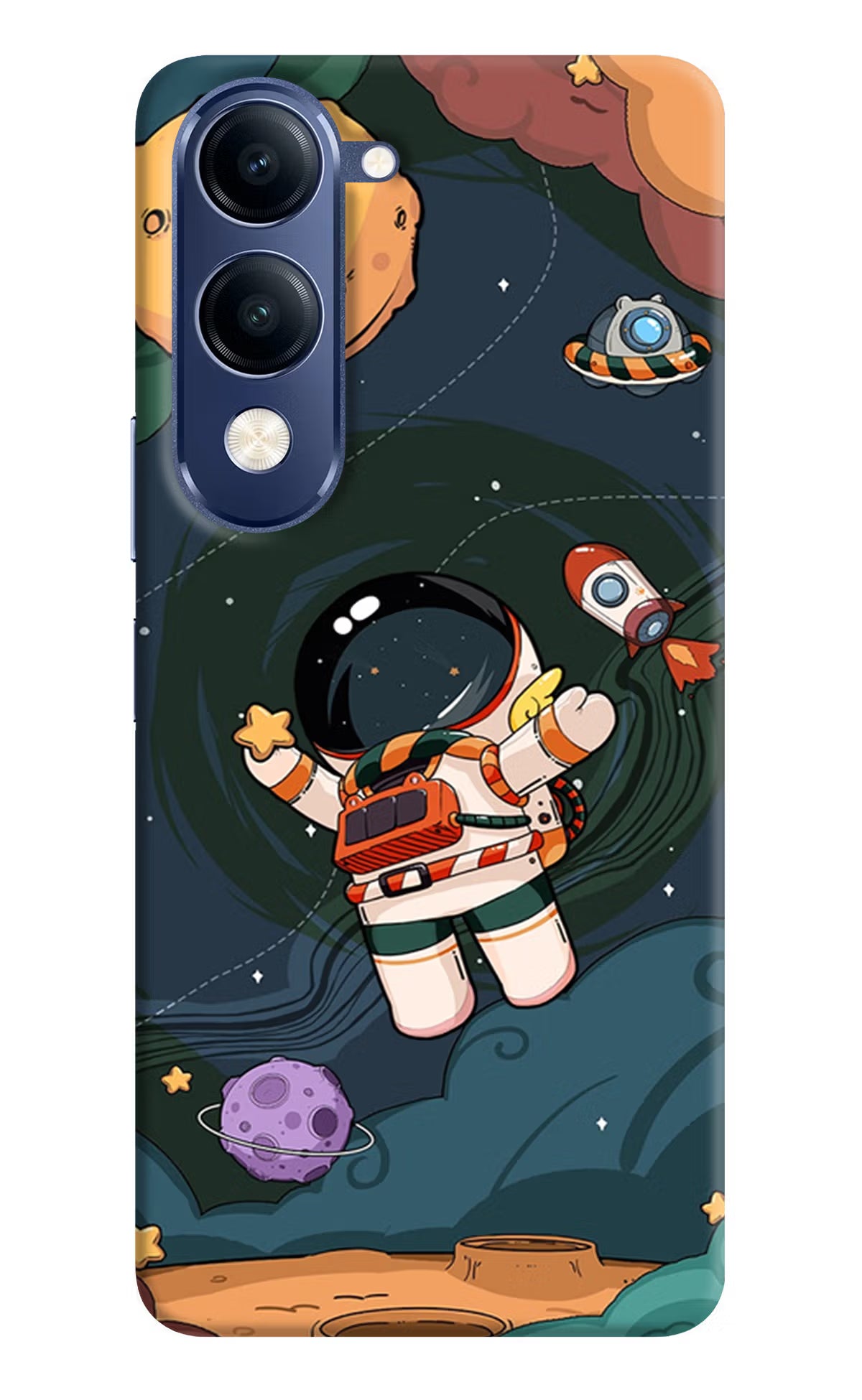 Cartoon Astronaut Vivo T4 Lite 5G Back Cover - Cartoon Astronaut Vivo T4 Lite 5G Back Cover Cartoon Astronaut Vivo T4 Lite 5G Back Cover