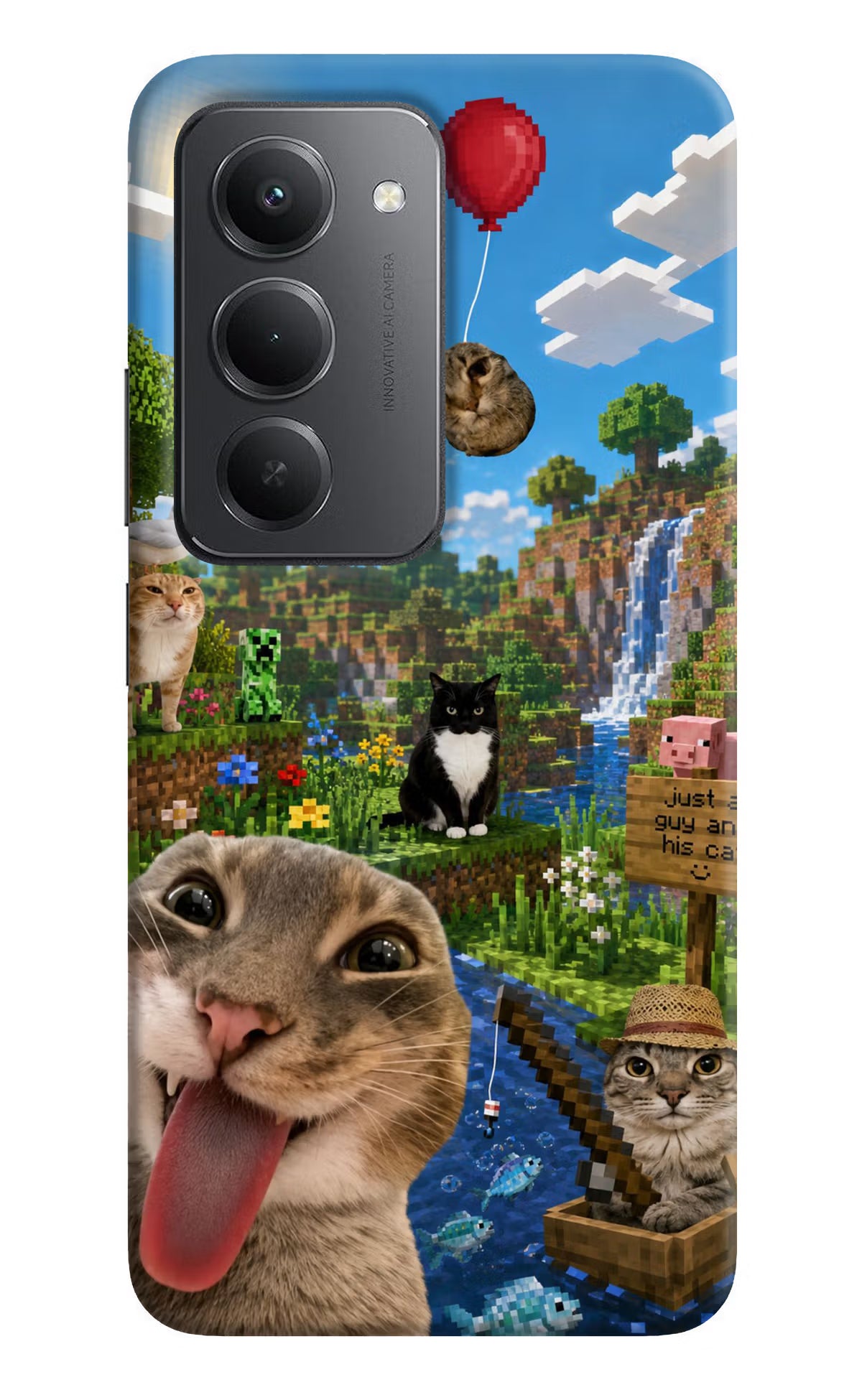 Minecraft Cat Chaos Redmi 15 5G Back Cover - Minecraft Cat Chaos Redmi 15 5G Back Cover Minecraft Cat Chaos Redmi 15 5G Back Cover