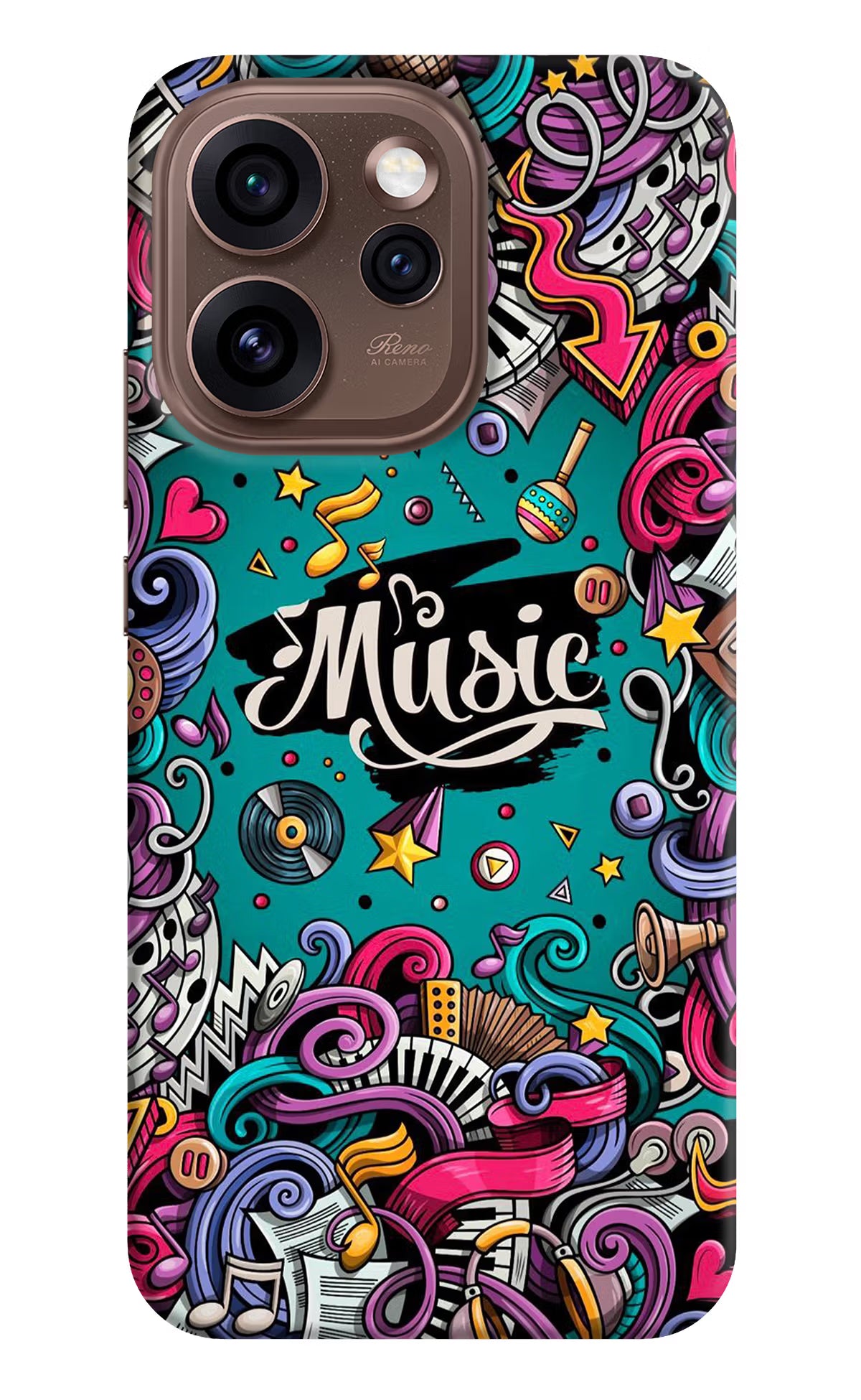 Music Graffiti Oppo Reno15 Pro 5G Back Cover - Music Graffiti Oppo Reno15 Pro 5G Back Cover Music Graffiti Oppo Reno15 Pro 5G Back Cover