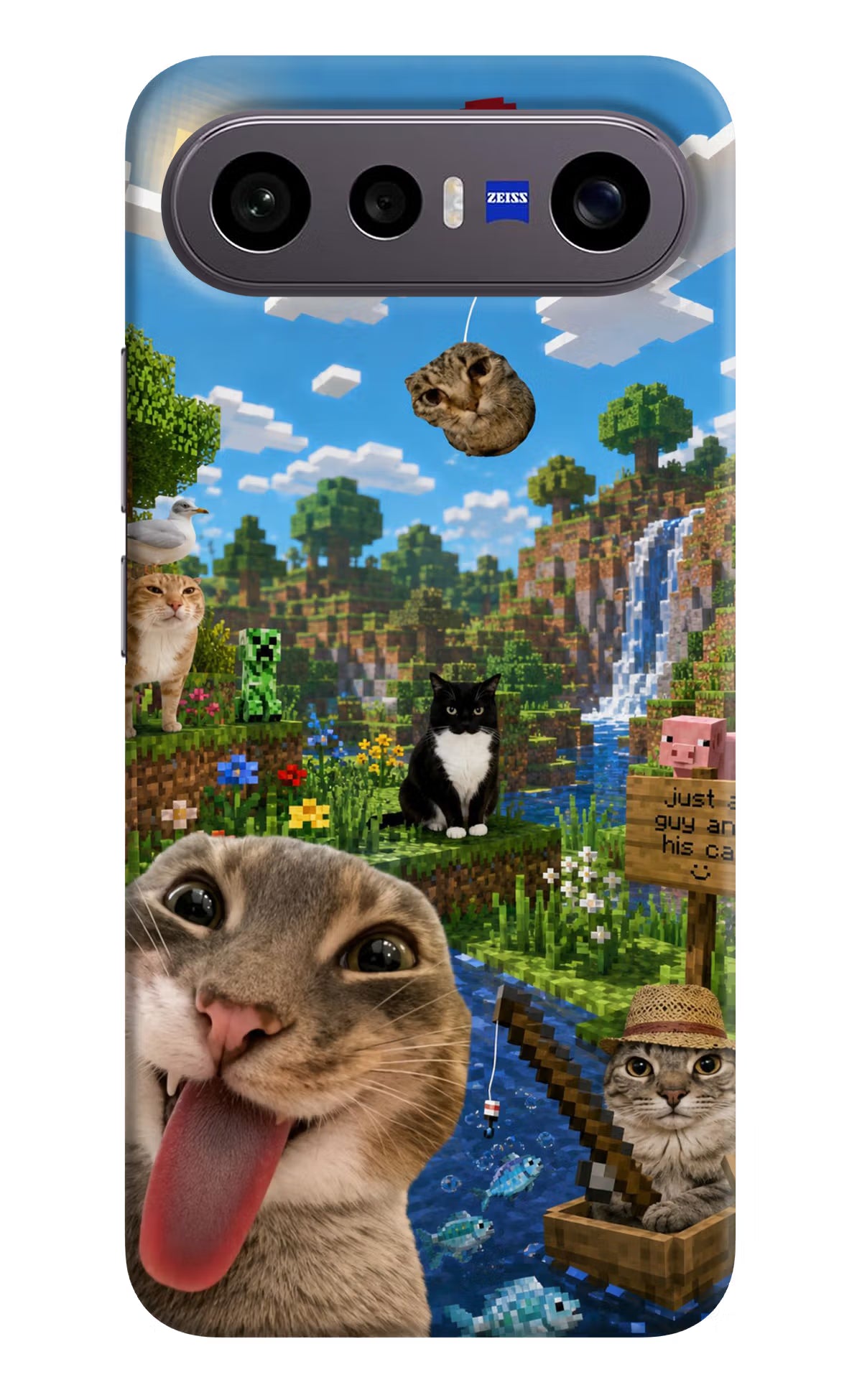 Minecraft Cat Chaos Vivo X300 FE 5G Back Cover - Minecraft Cat Chaos Vivo X300 FE 5G Back Cover Minecraft Cat Chaos Vivo X300 FE 5G Back Cover