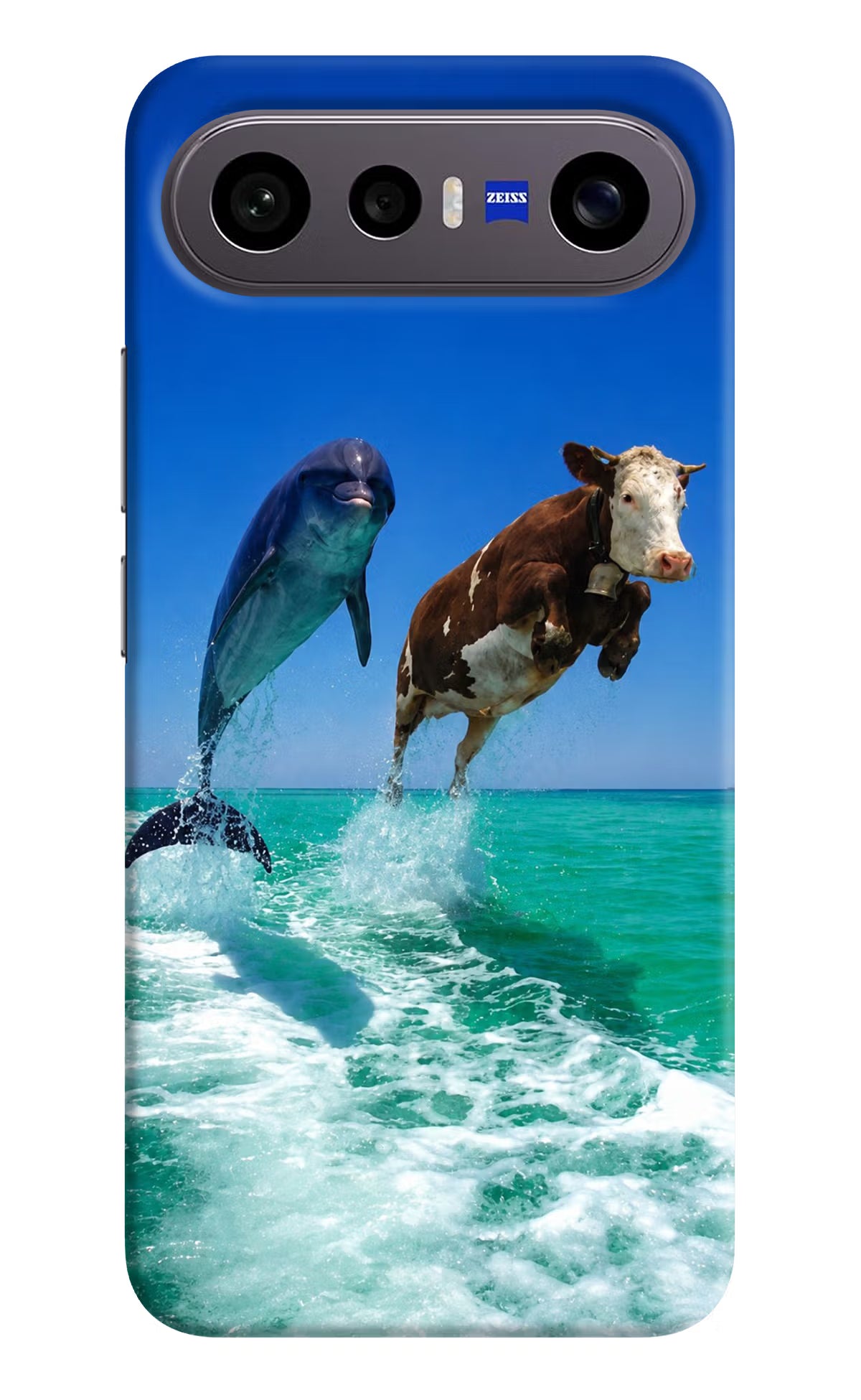 Dolphin vs Cow Vivo X300 FE 5G Back Cover - Dolphin vs Cow Vivo X300 FE 5G Back Cover Dolphin vs Cow Vivo X300 FE 5G Back Cover
