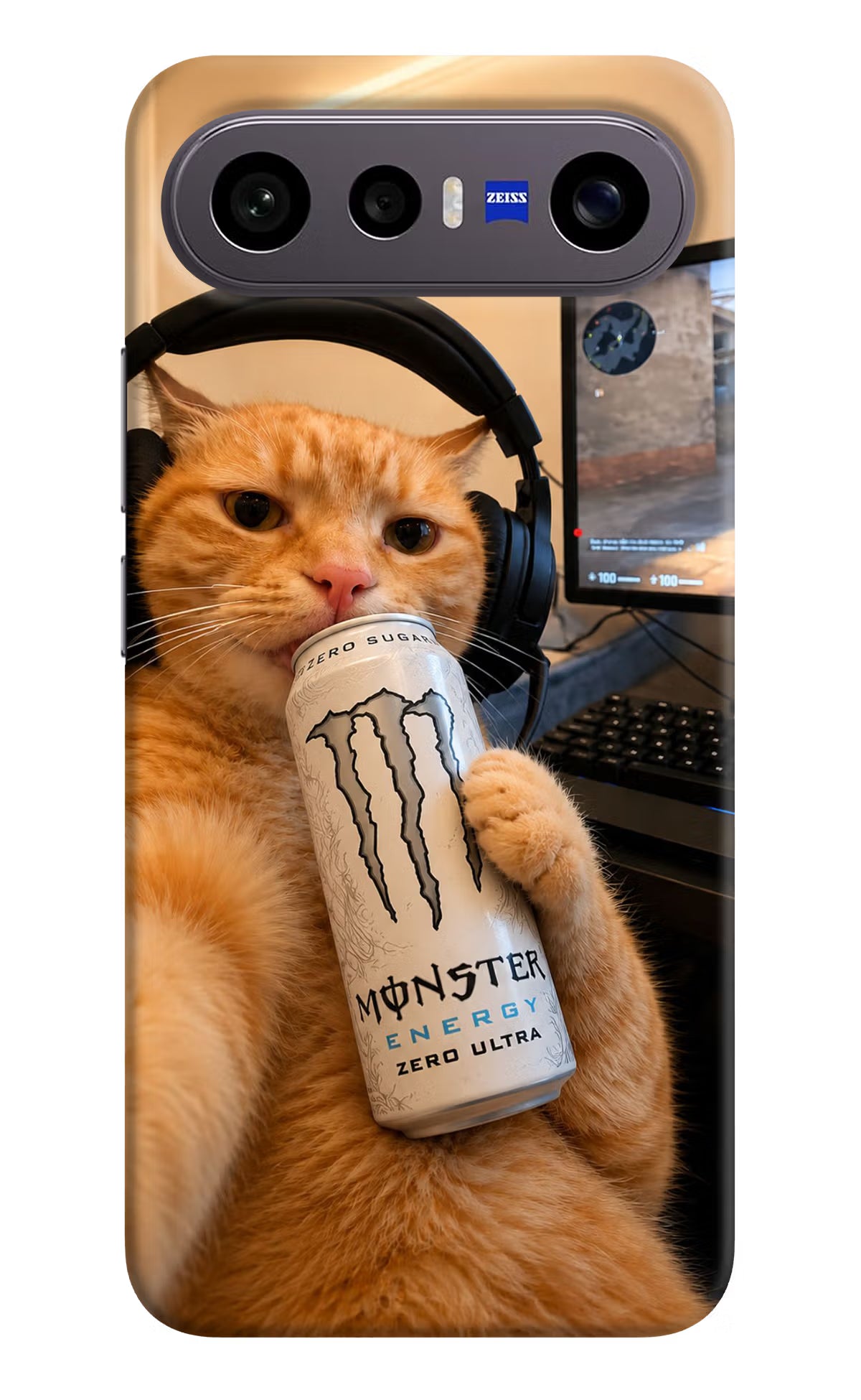 Gamer Cat Energy Vivo X300 FE 5G Back Cover - Gamer Cat Energy Vivo X300 FE 5G Back Cover Gamer Cat Energy Vivo X300 FE 5G Back Cover